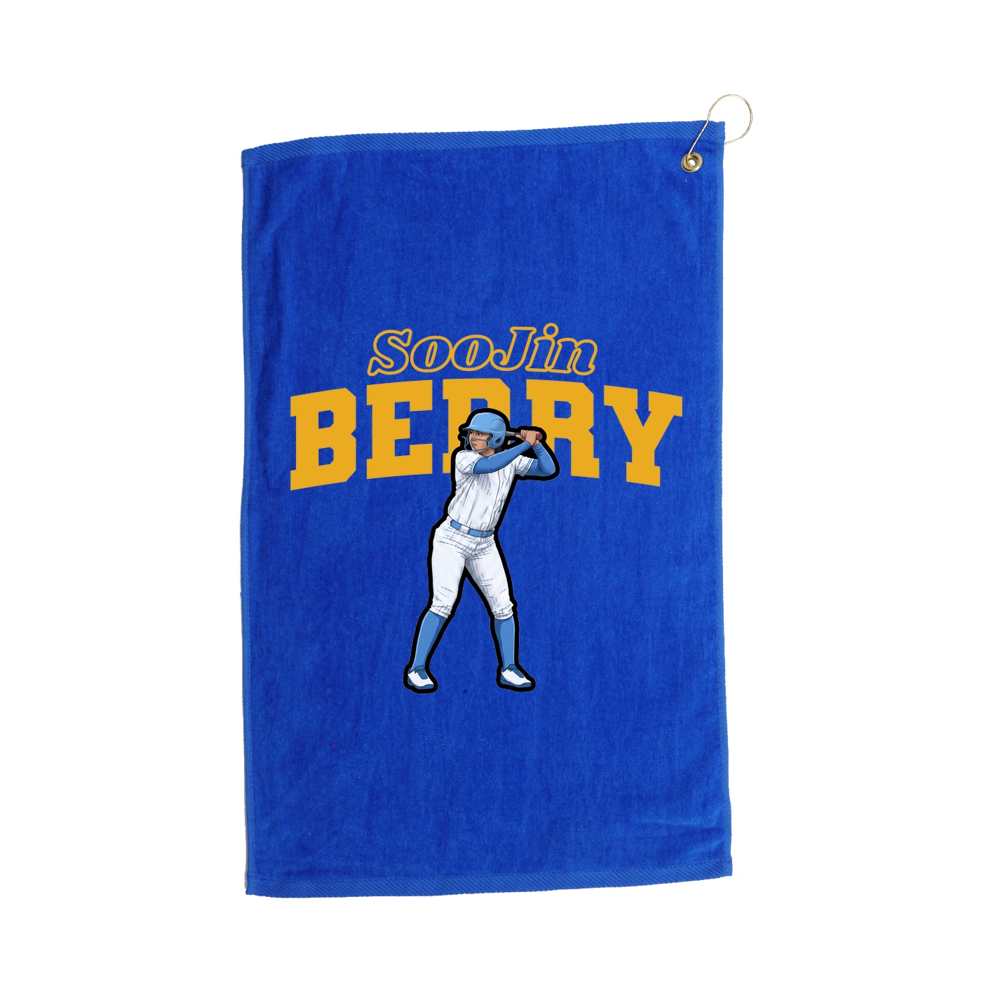 Golf Towel — Name Arch in Royal