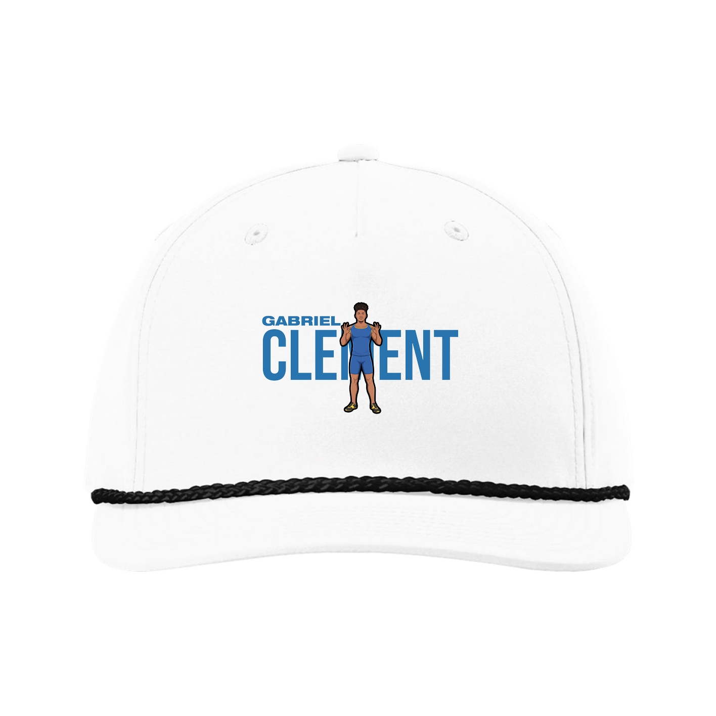 Five-Panel Classic Rope Cap — Player Name in White