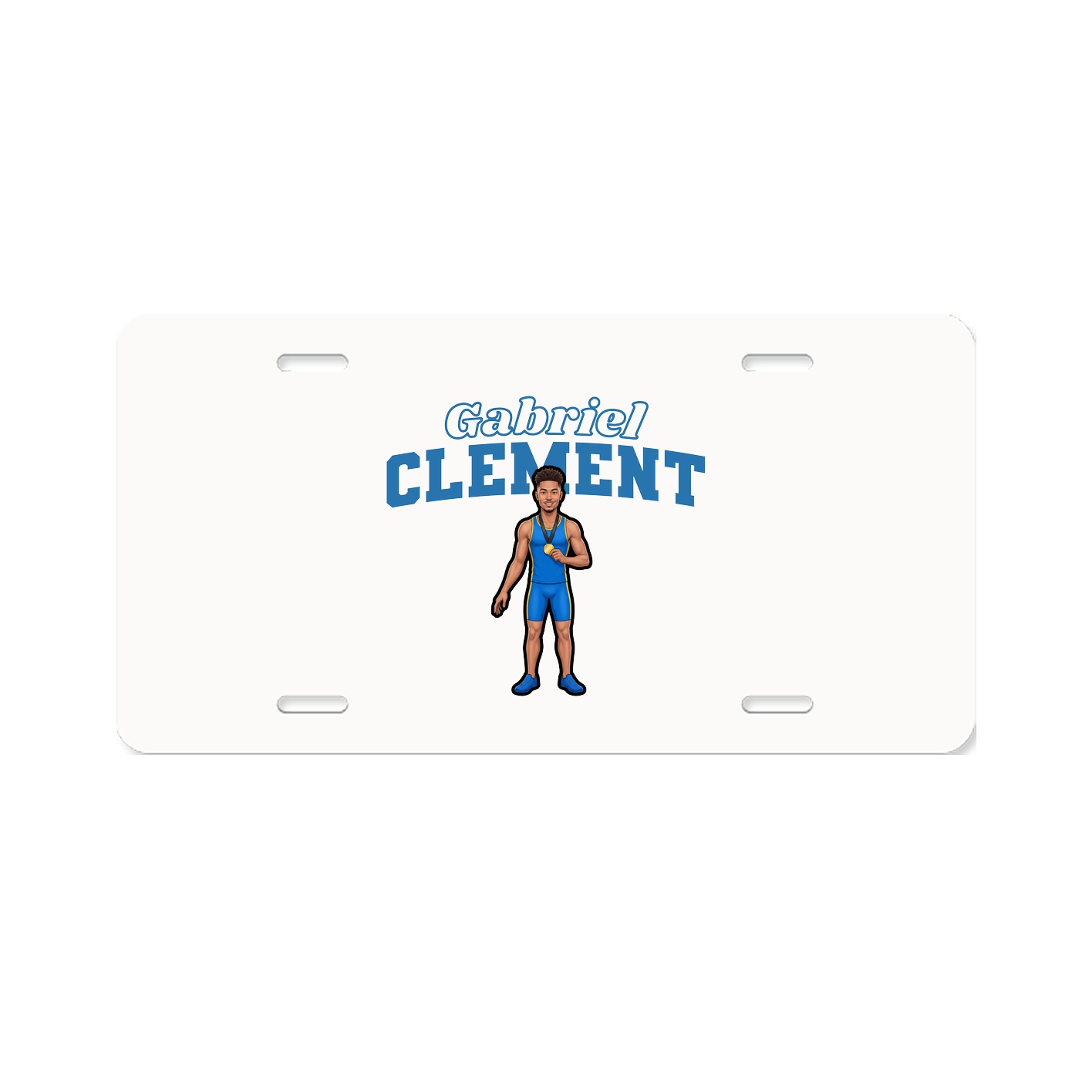 License Plate — Name Arch in Classic