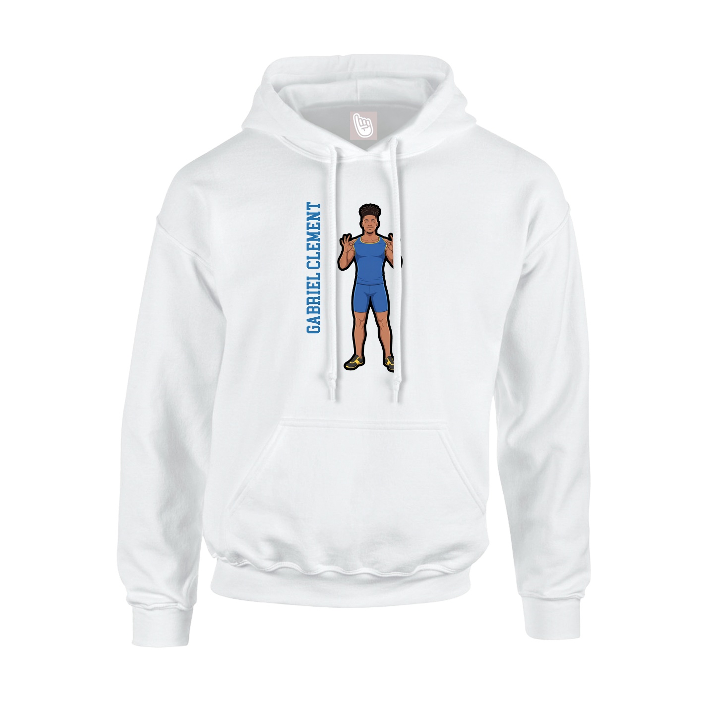 Hoodie — Name Vertical in White