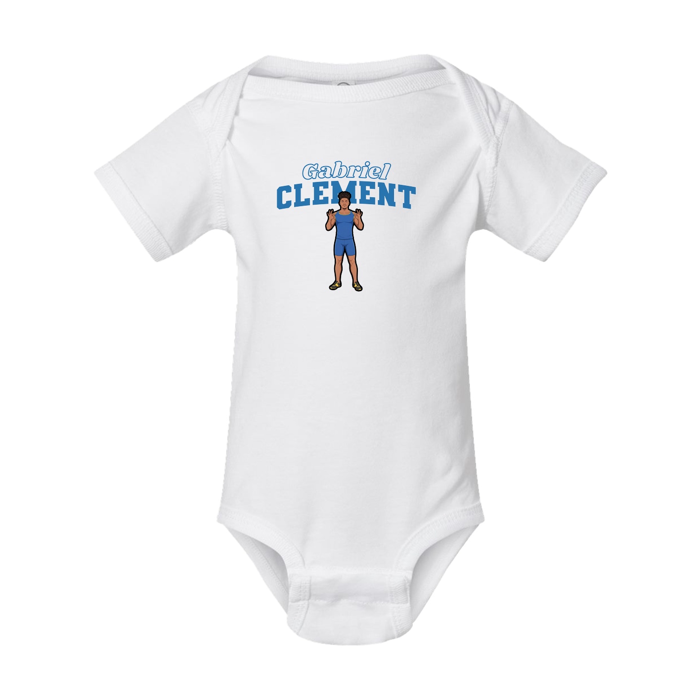 Baby Onesie — Name Arch in White