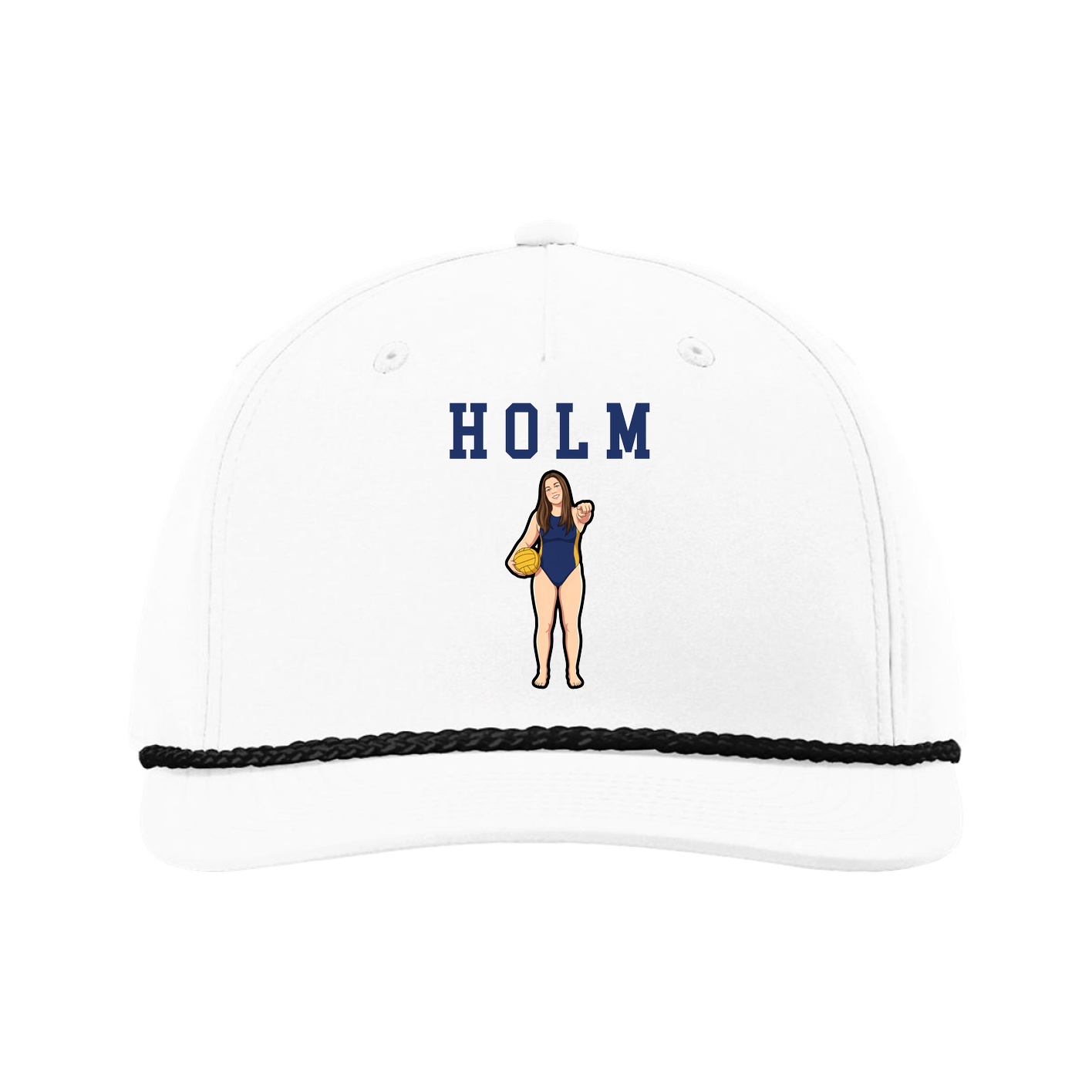 Five-Panel Classic Rope Cap — Shirsey in White