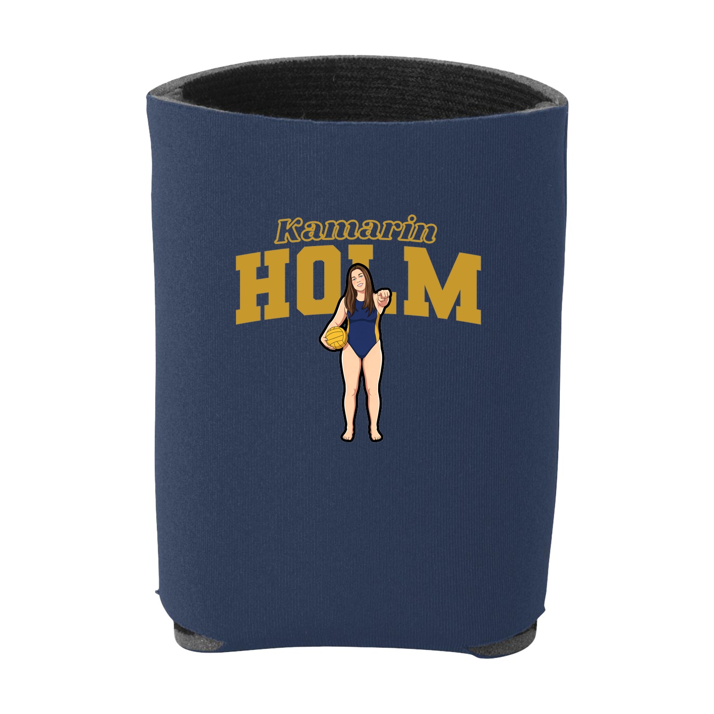 Can Holder — Name Arch in Navy