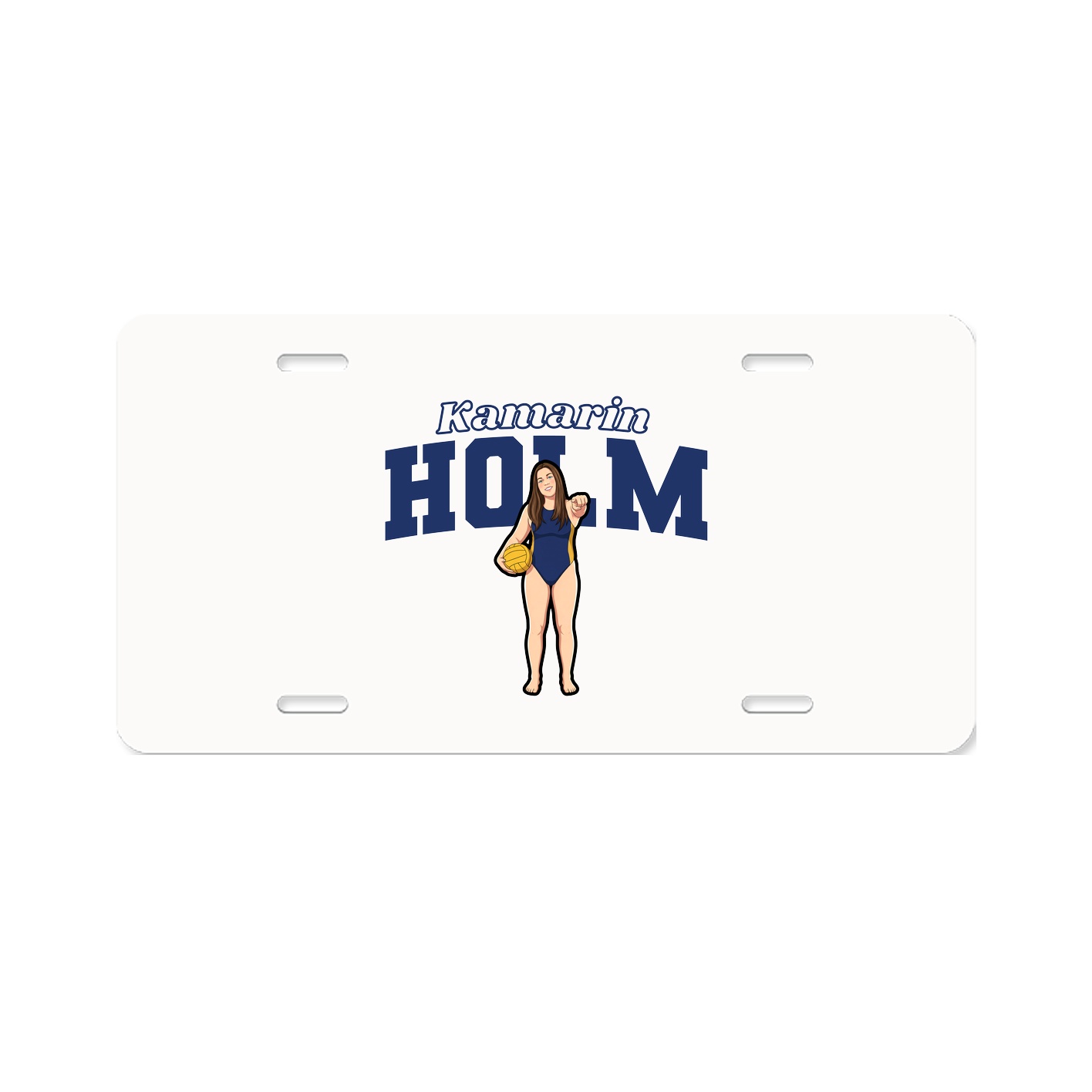 License Plate — Name Arch in Classic