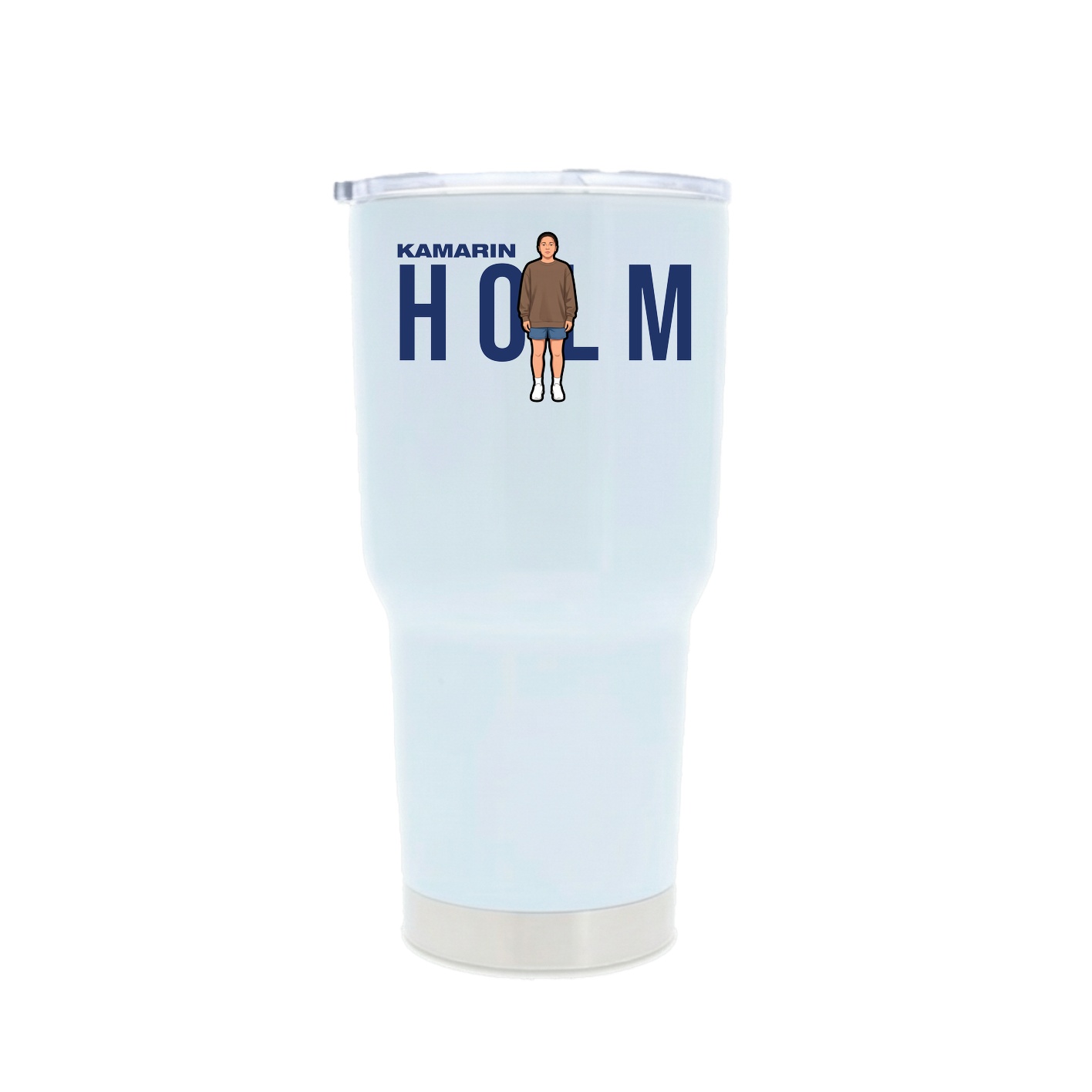 30oz Stainless Steel Tumbler — Player Name in White