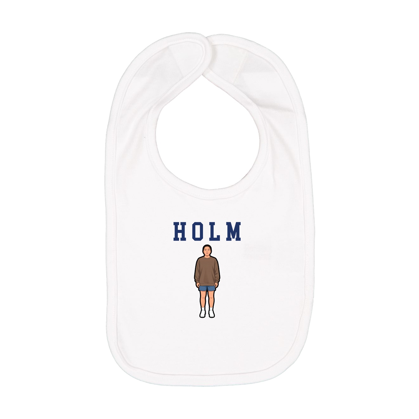 Infant Bib — Shirsey in White