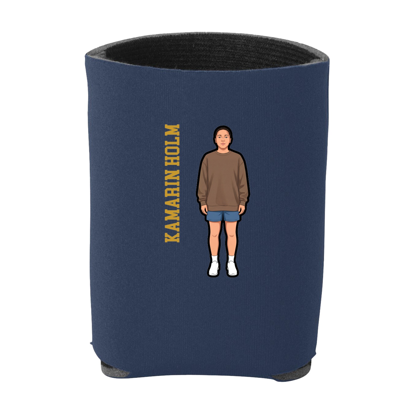 Can Holder — Name Vertical in Navy