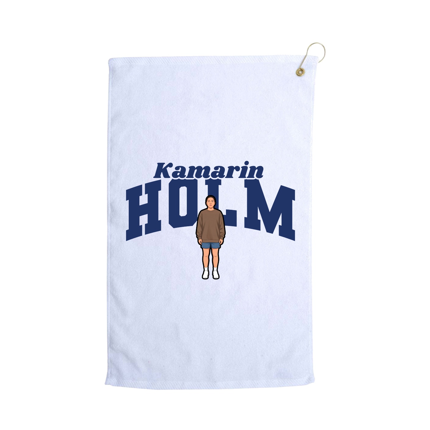 Golf Towel — Signature Arch in White