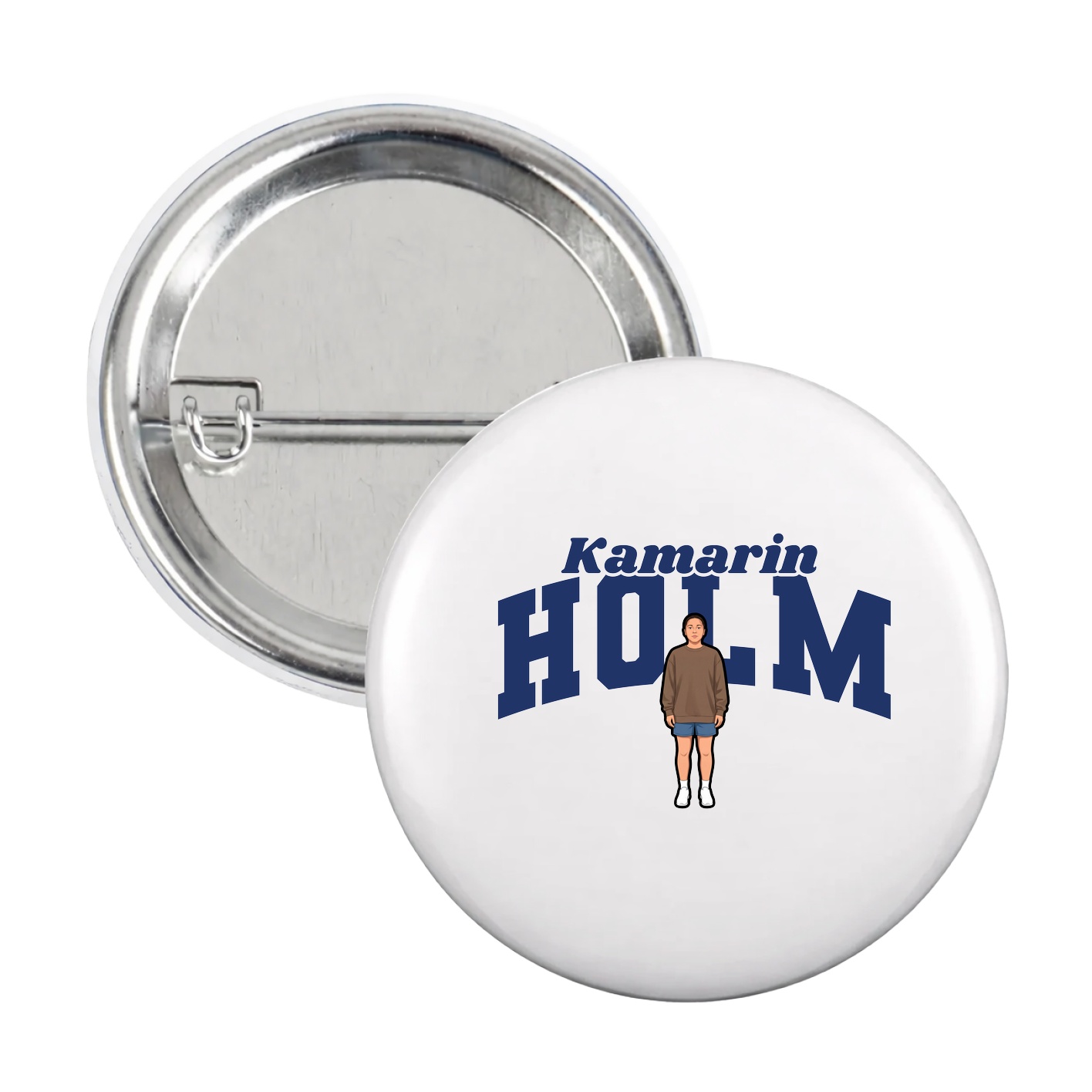 Game Day Button — Signature Arch in White