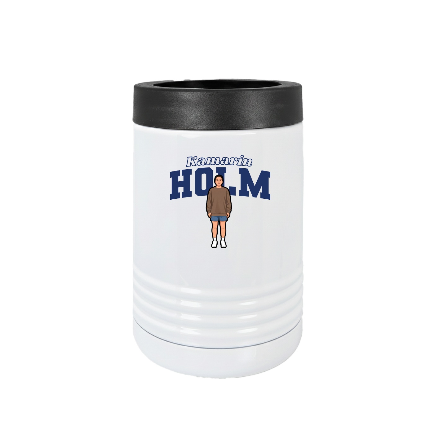 Beverage Holder — Name Arch in White