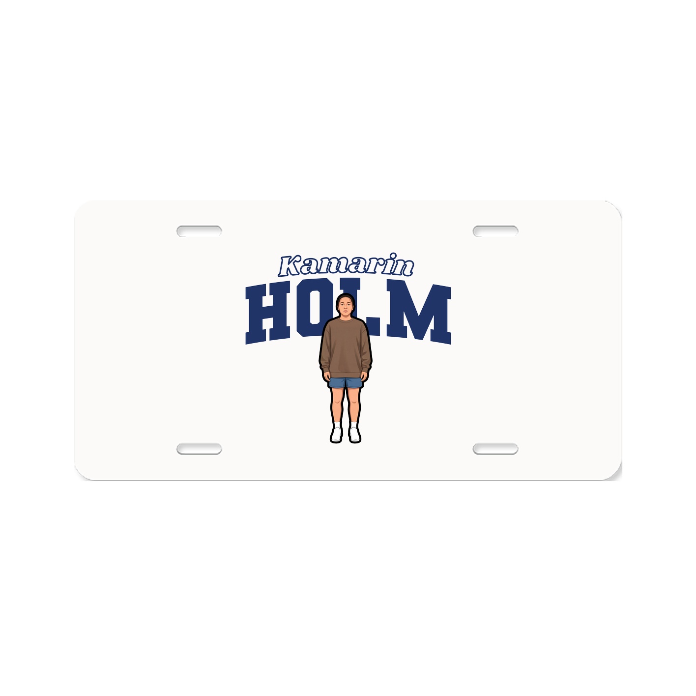 License Plate — Name Arch in Classic