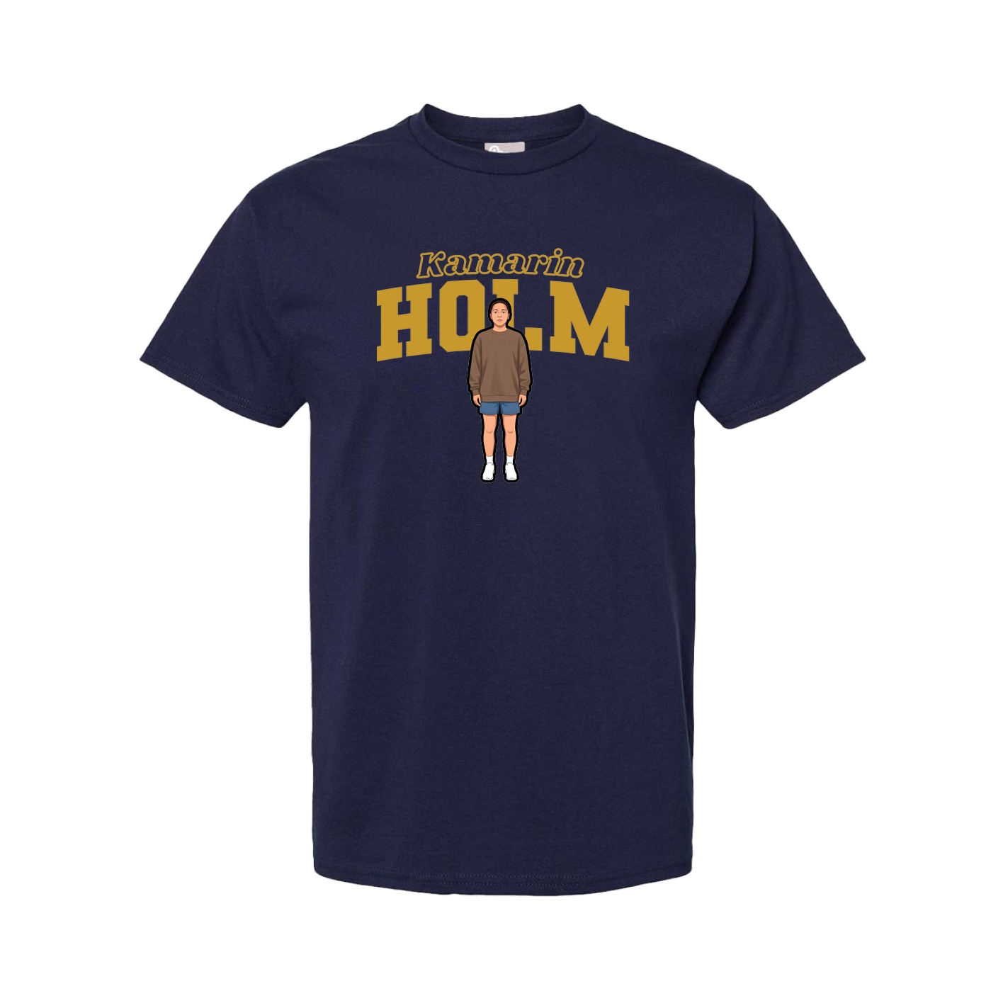 Youth Tee — Name Arch in Navy