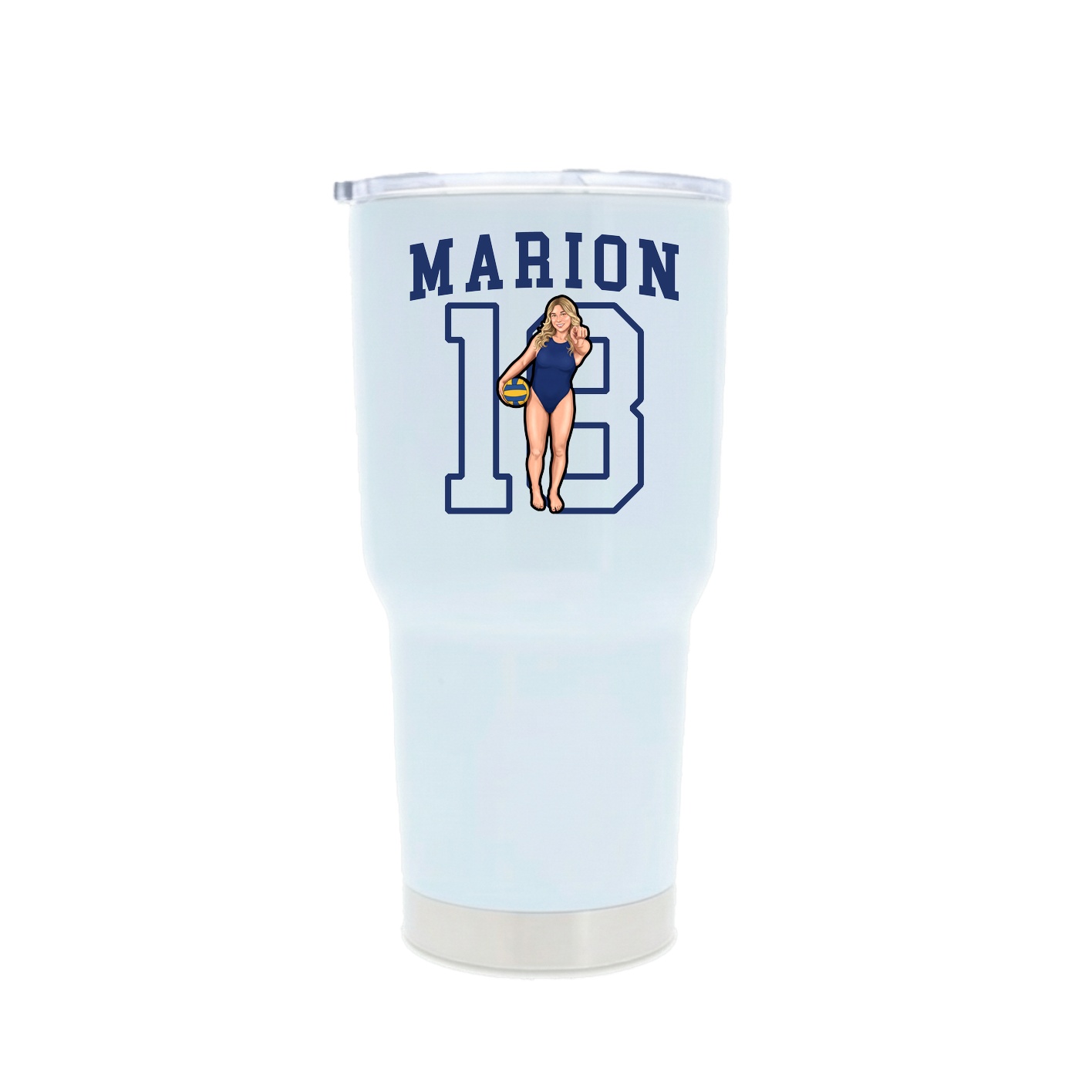 30oz Stainless Steel Tumbler — Shirsey in White