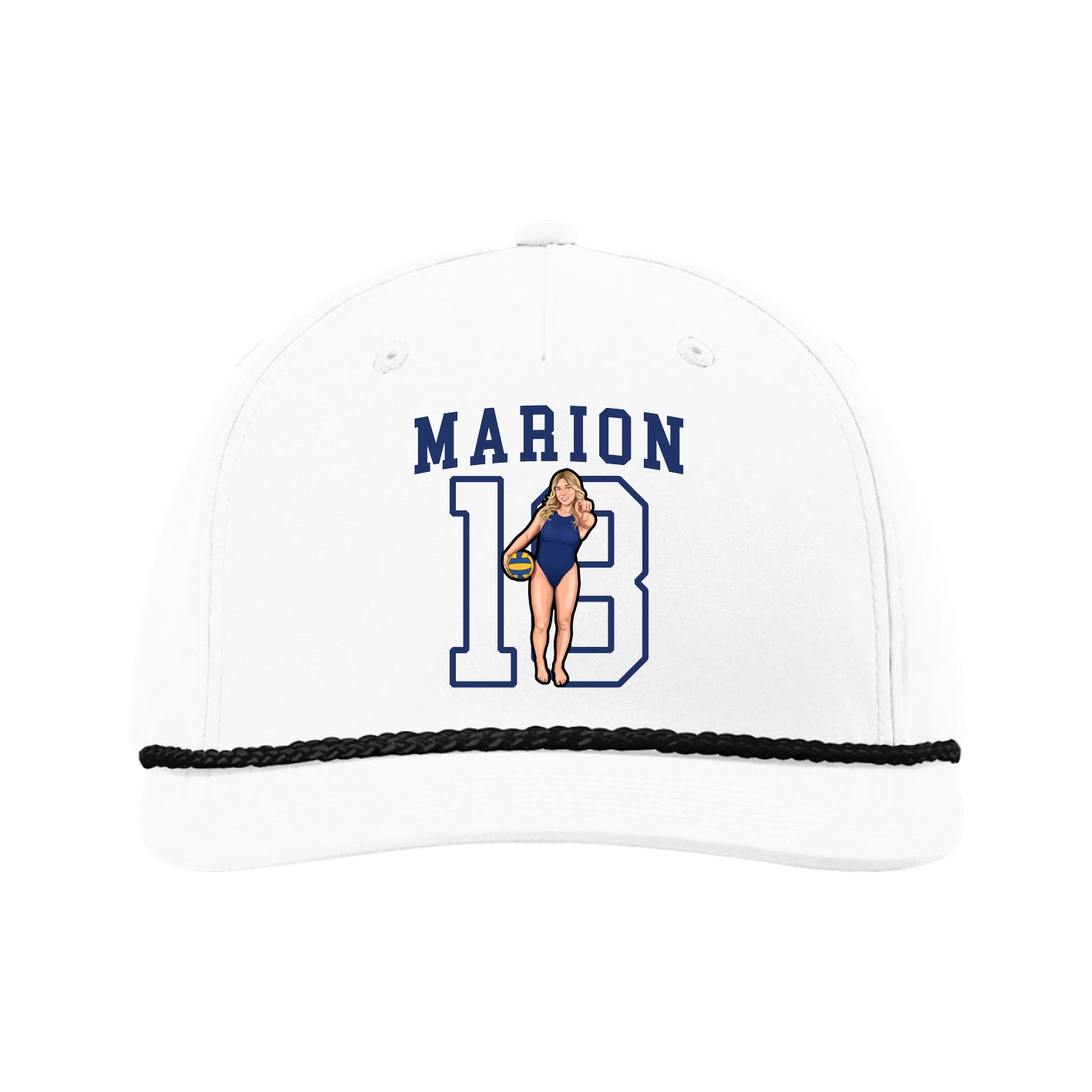Five-Panel Classic Rope Cap — Shirsey in White