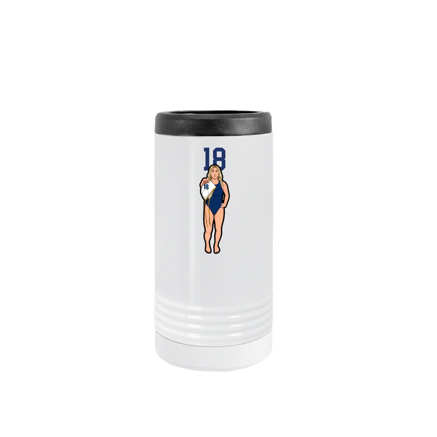 Slim Beverage Holder — Number Top in White