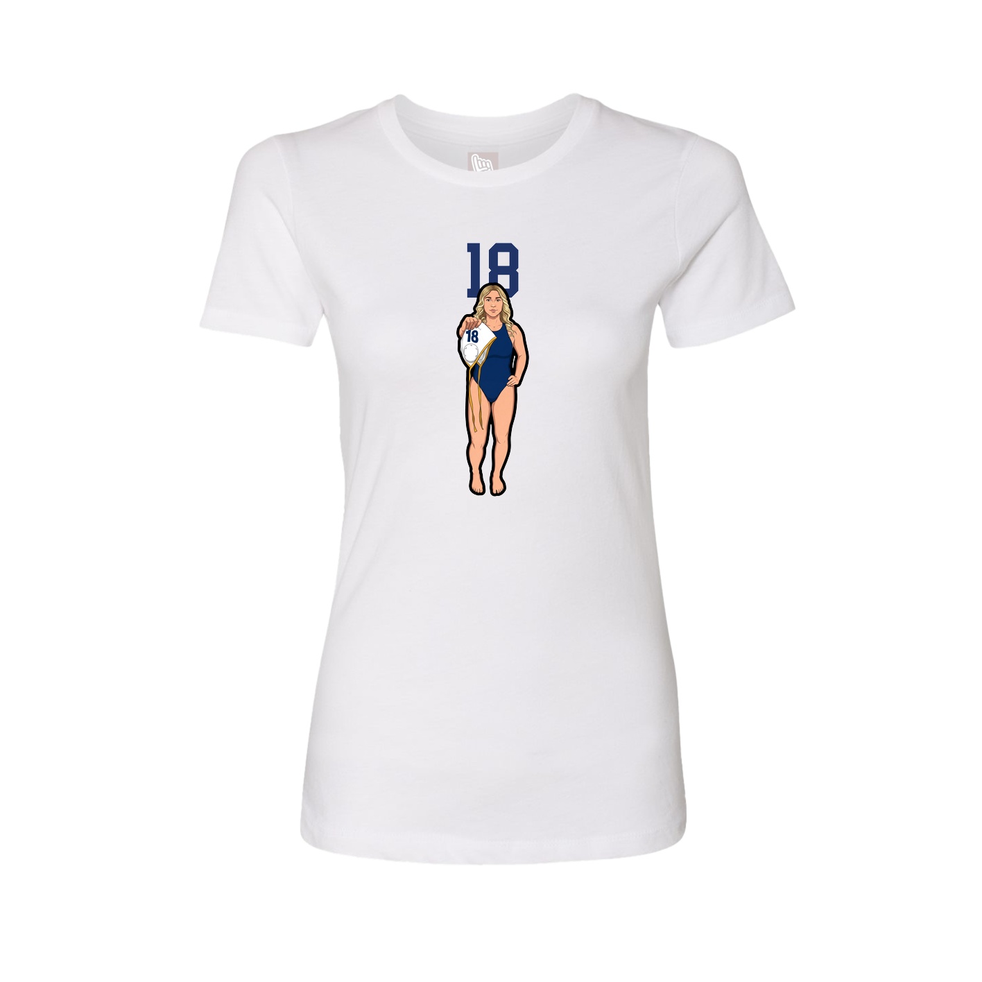 Womens Tee — Number Top in White