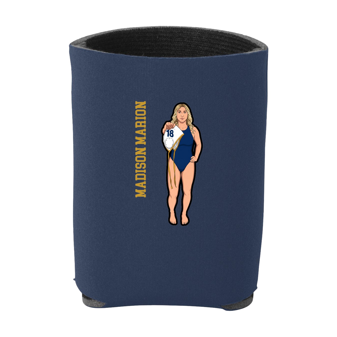 Can Holder — Name Vertical in Navy