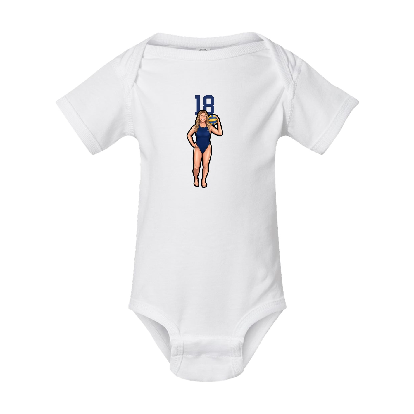 Baby Onesie — Number Top in White