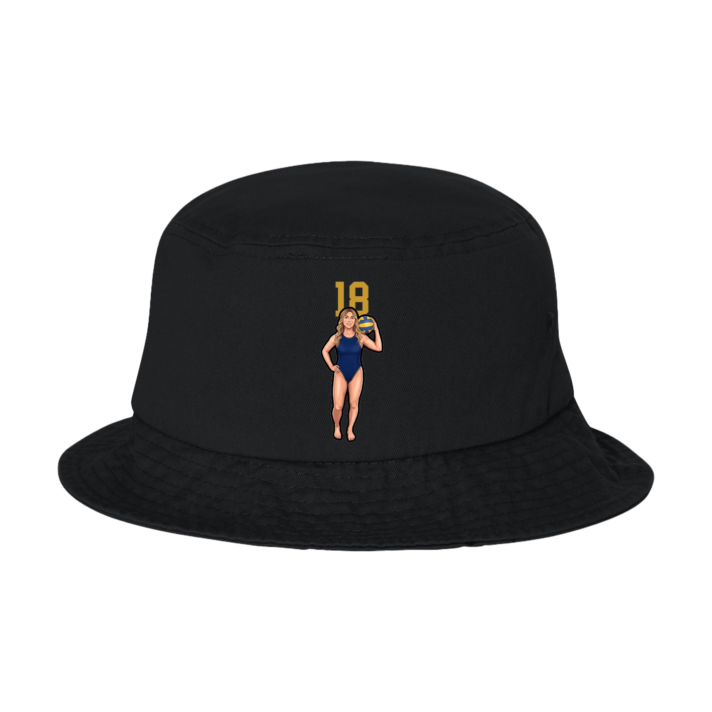 Bucket Cap — Number Top in Black