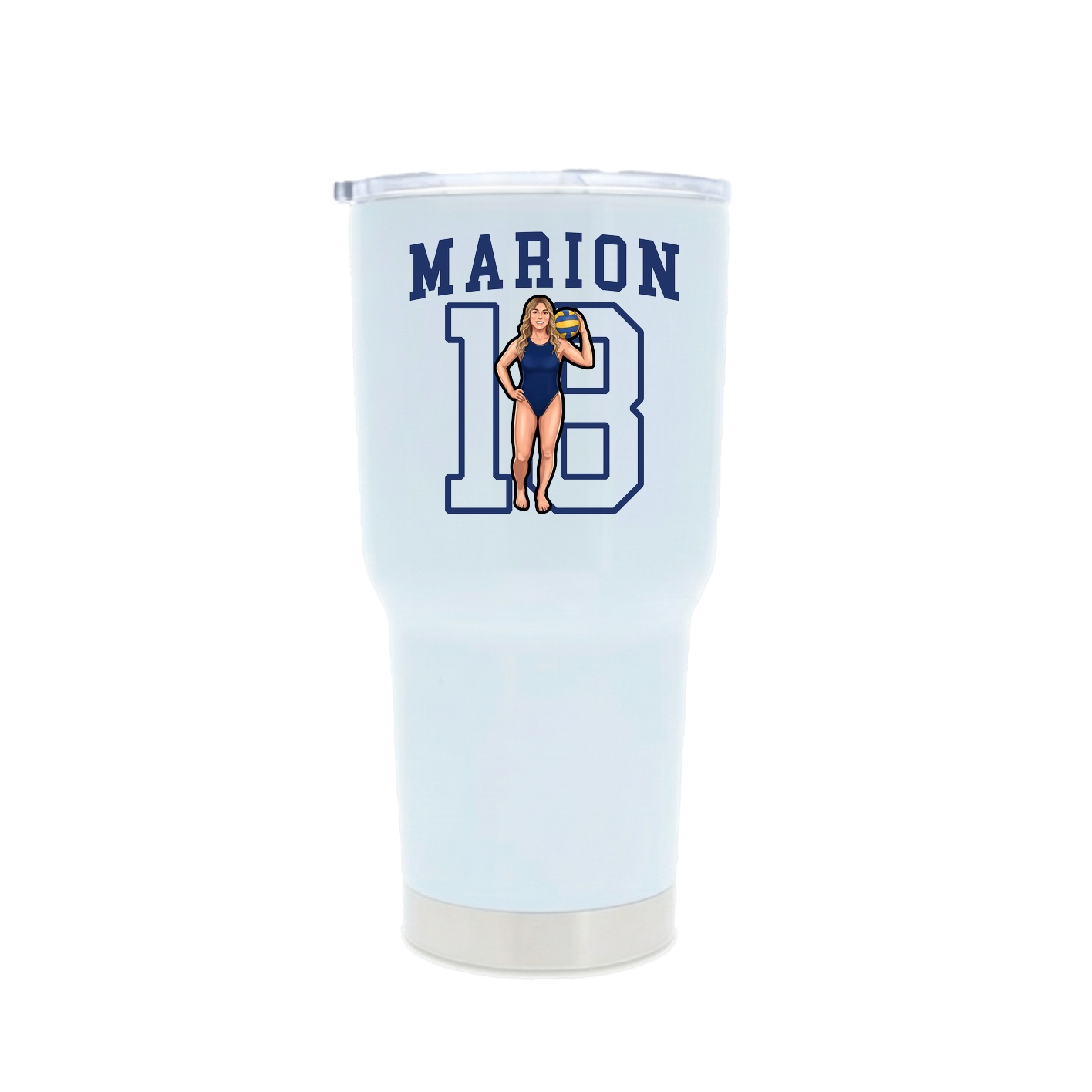 30oz Stainless Steel Tumbler — Shirsey in White