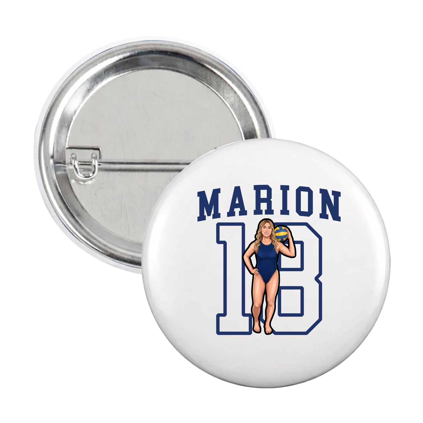 Game Day Button — Shirsey in White