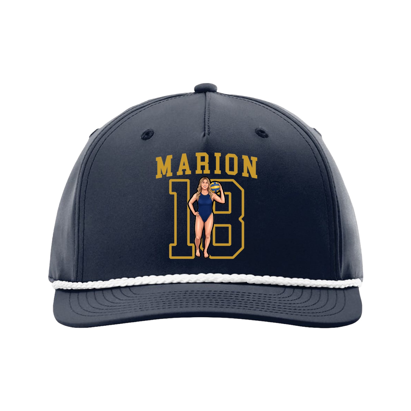 Five-Panel Classic Rope Cap — Shirsey in Navy