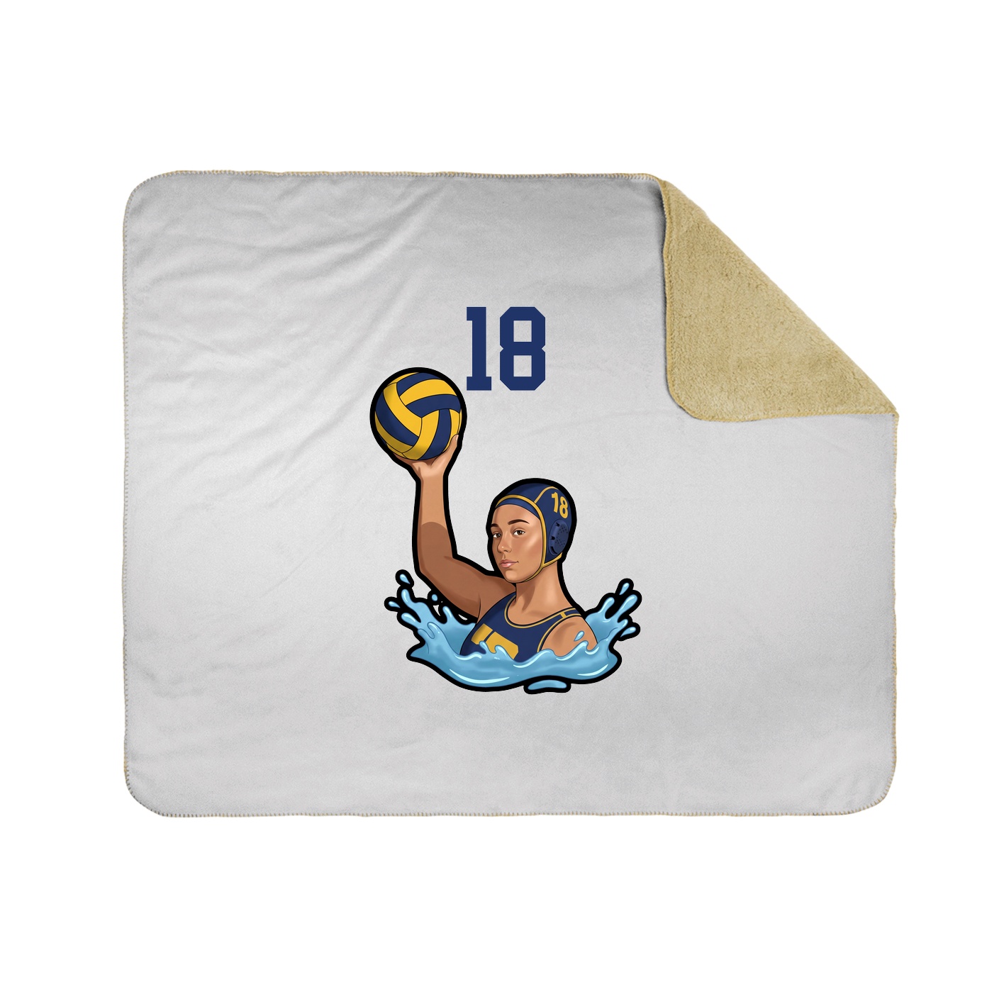 Throw Blanket — Number Top in White