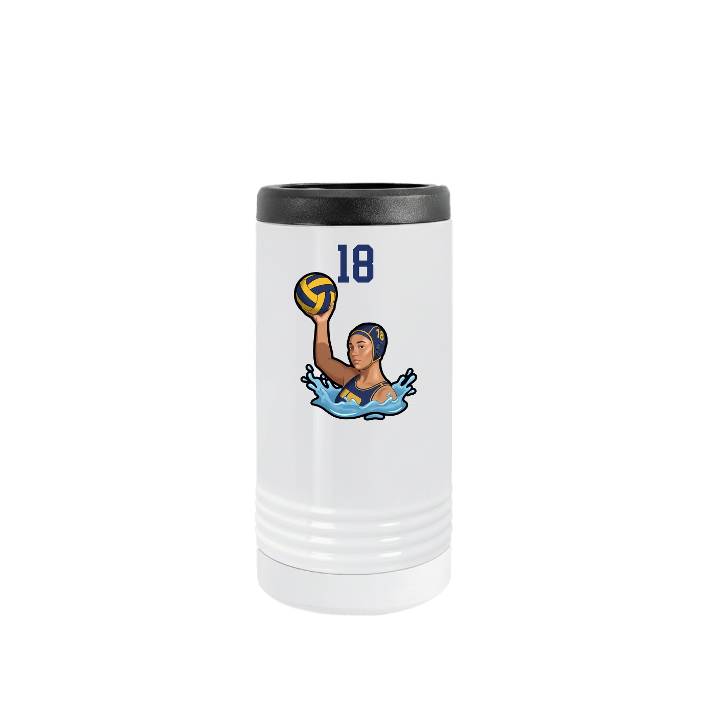 Slim Beverage Holder — Number Top in White