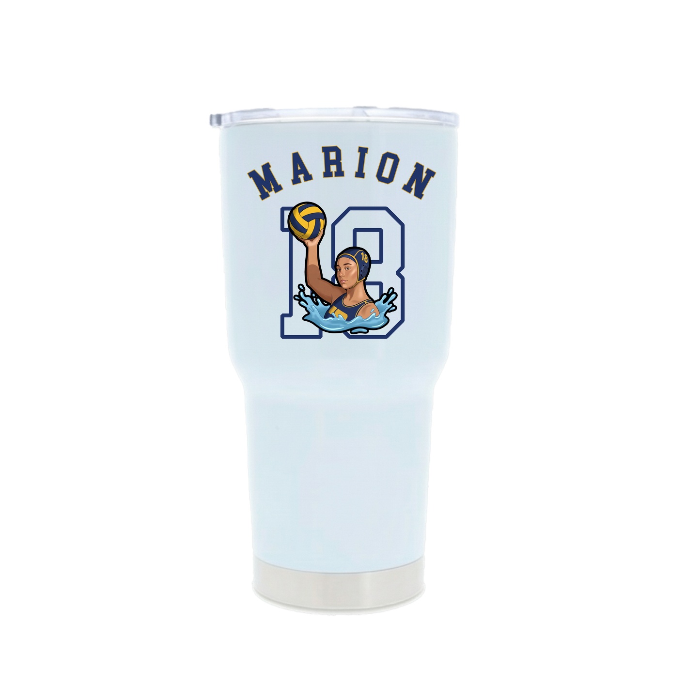 30oz Stainless Steel Tumbler — Shirsey Arch in White
