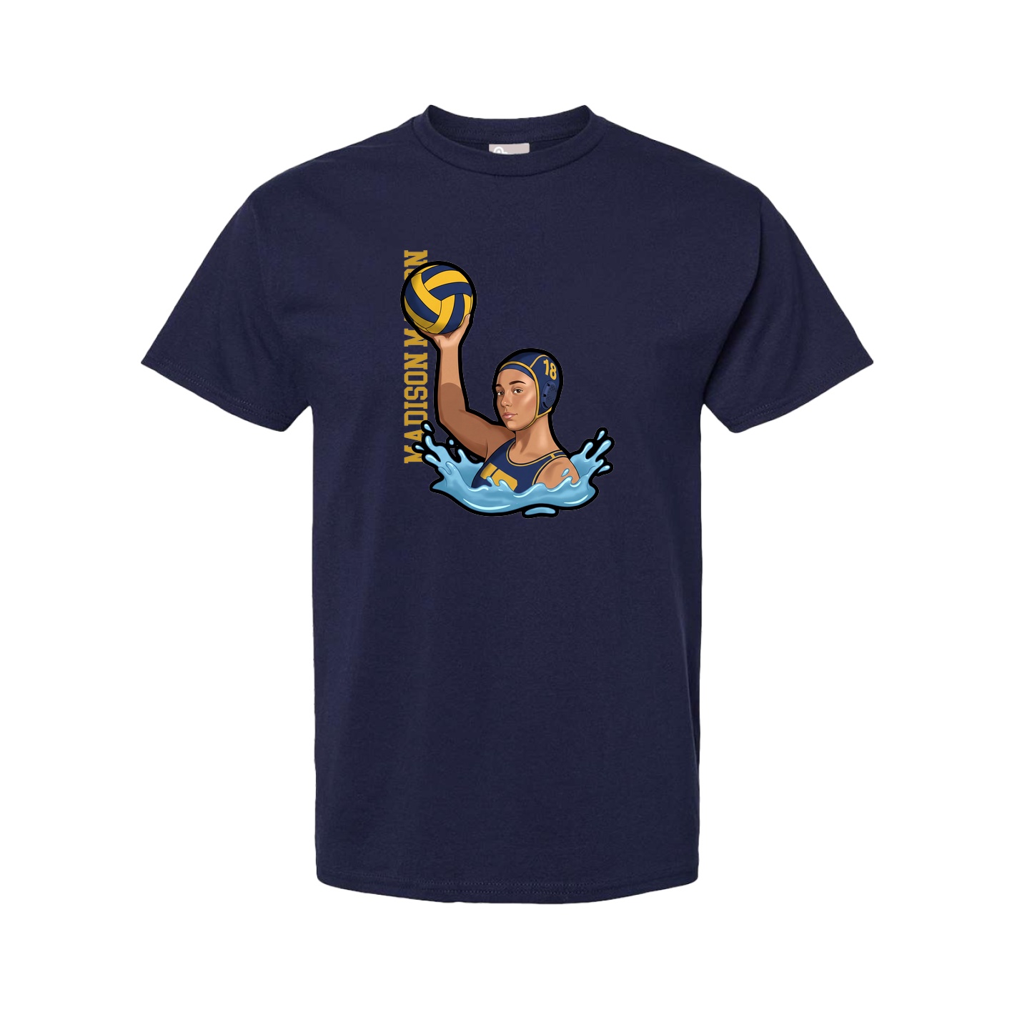 Tee — Name Vertical in Navy