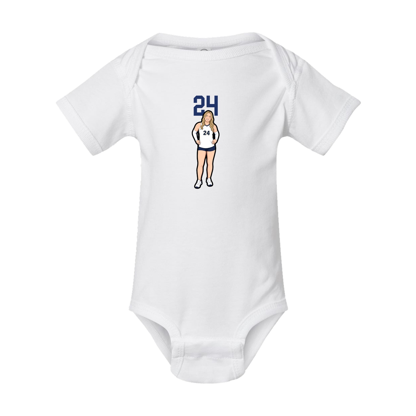 Baby Onesie — Number Top in White