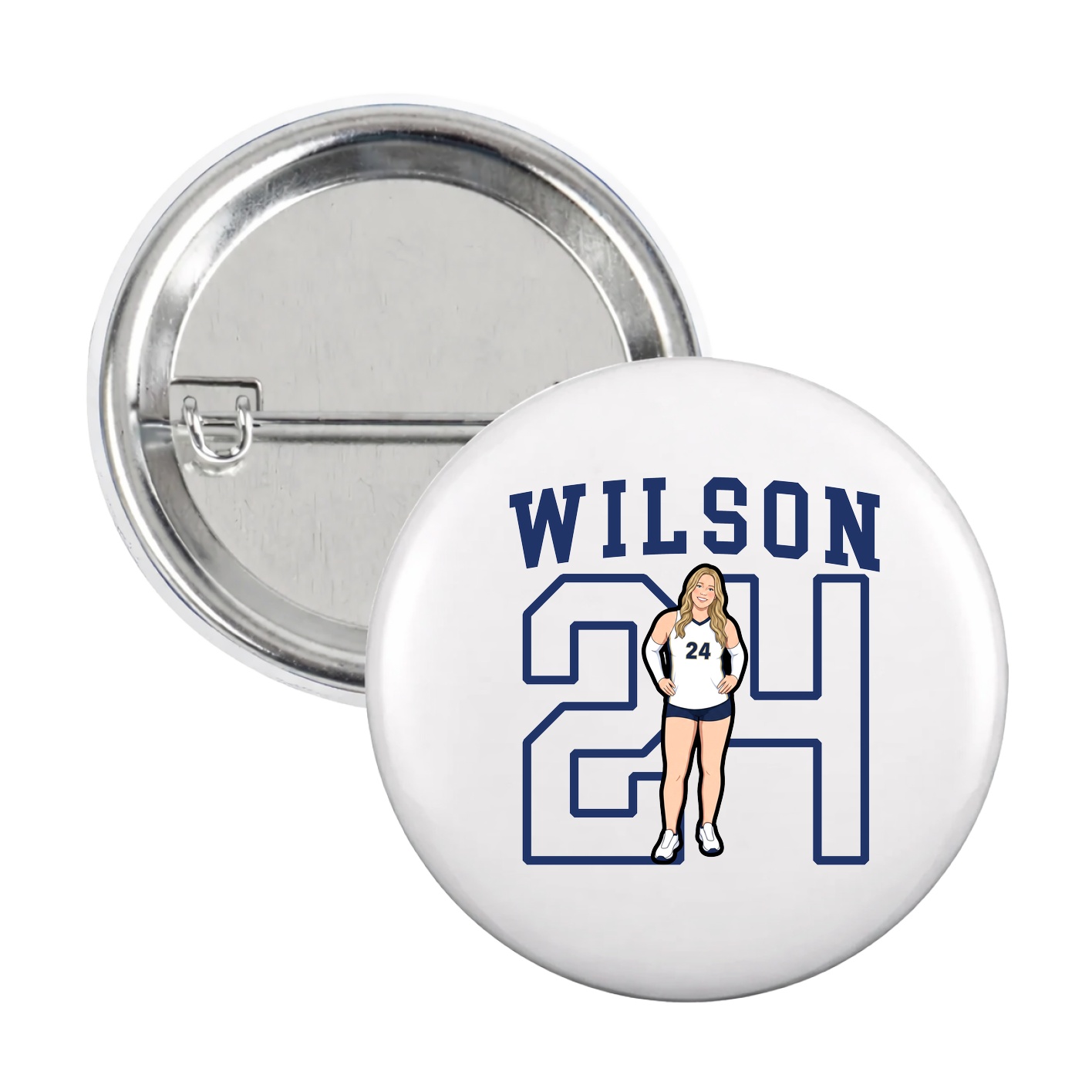 Game Day Button — Shirsey in White