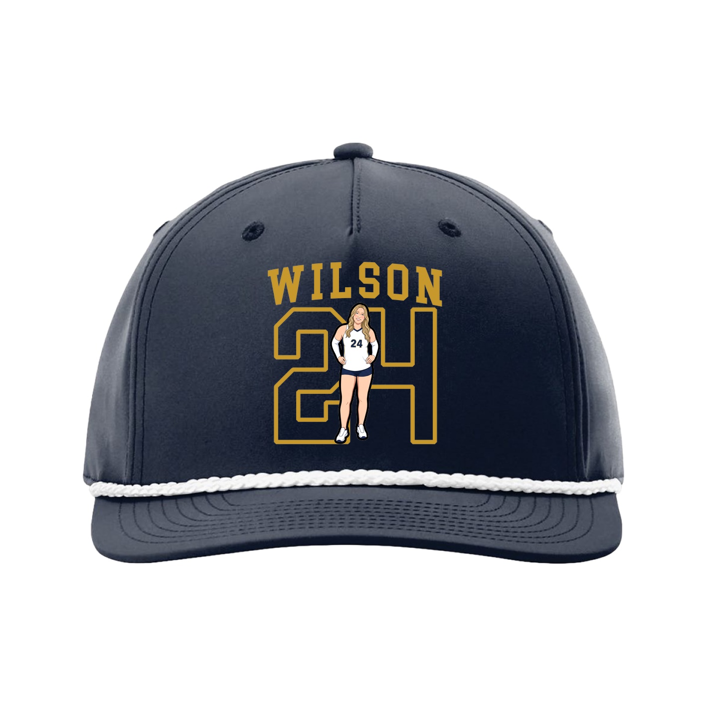 Five-Panel Classic Rope Cap — Shirsey in Navy