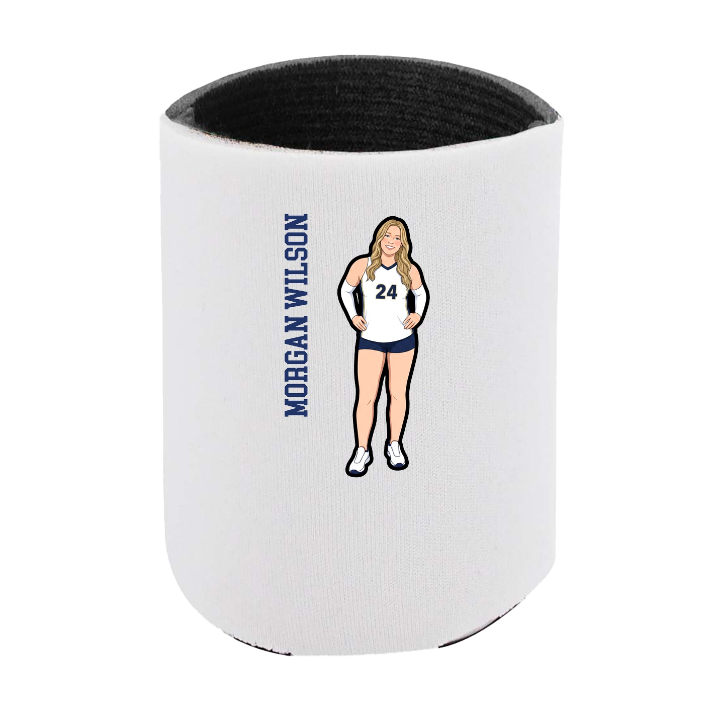 Can Holder — Name Vertical in White