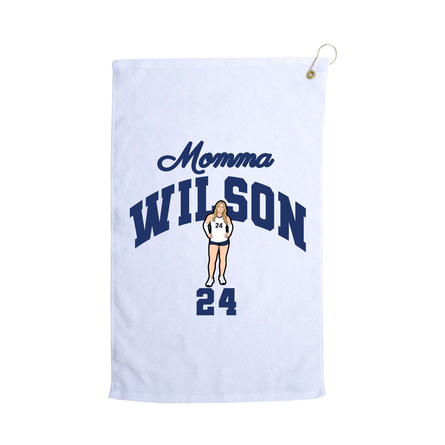 Golf Towel — Mothers Day Arch in White