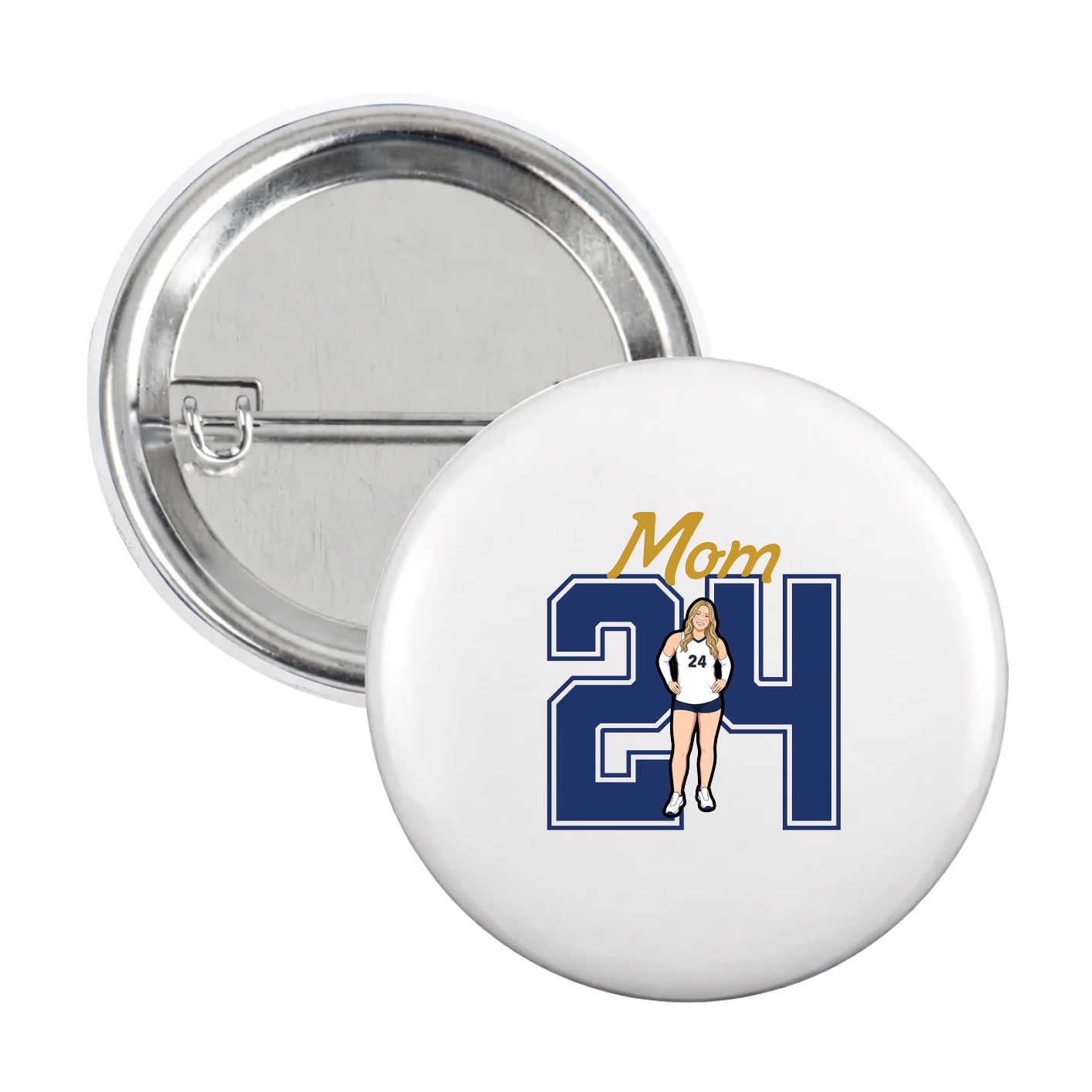Game Day Button — Mothers Day Shirsey in White