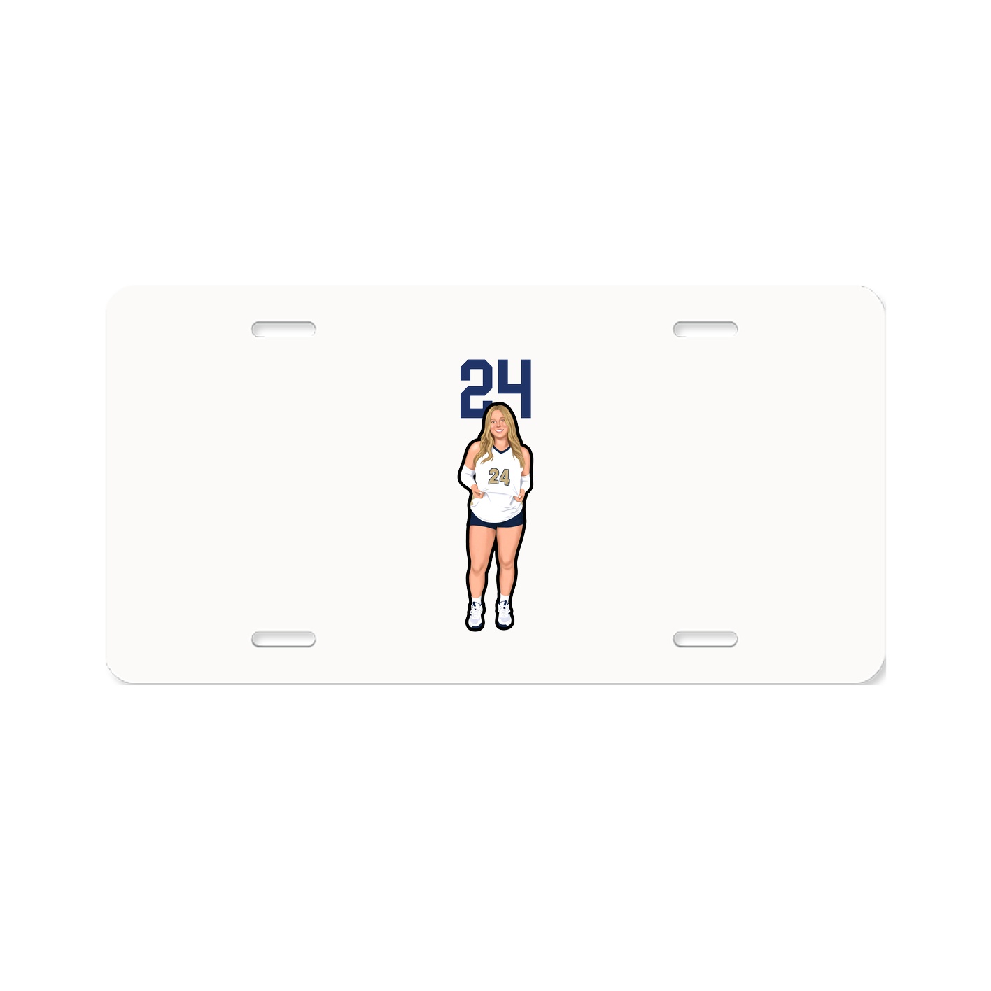 License Plate — Number Top in Classic