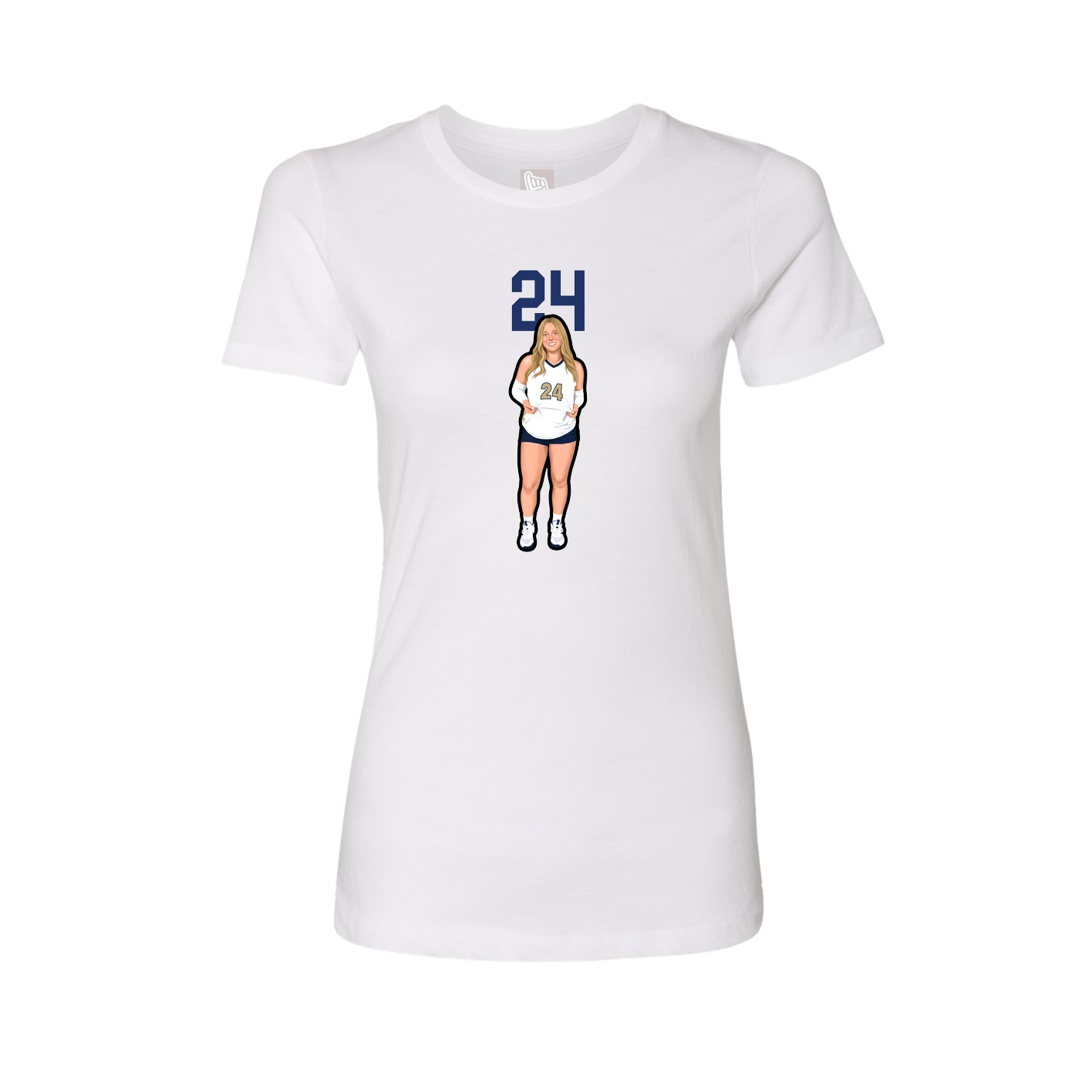 Womens Tee — Number Top in White