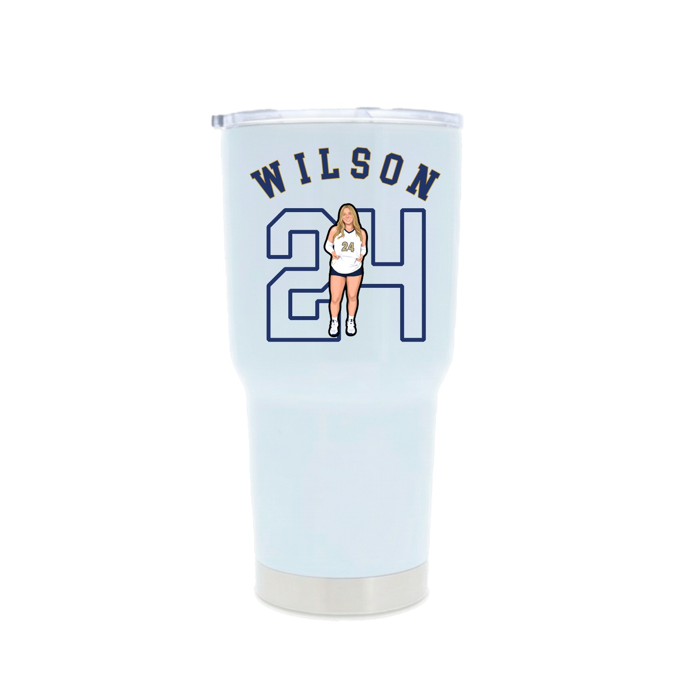 30oz Stainless Steel Tumbler — Shirsey Arch in White