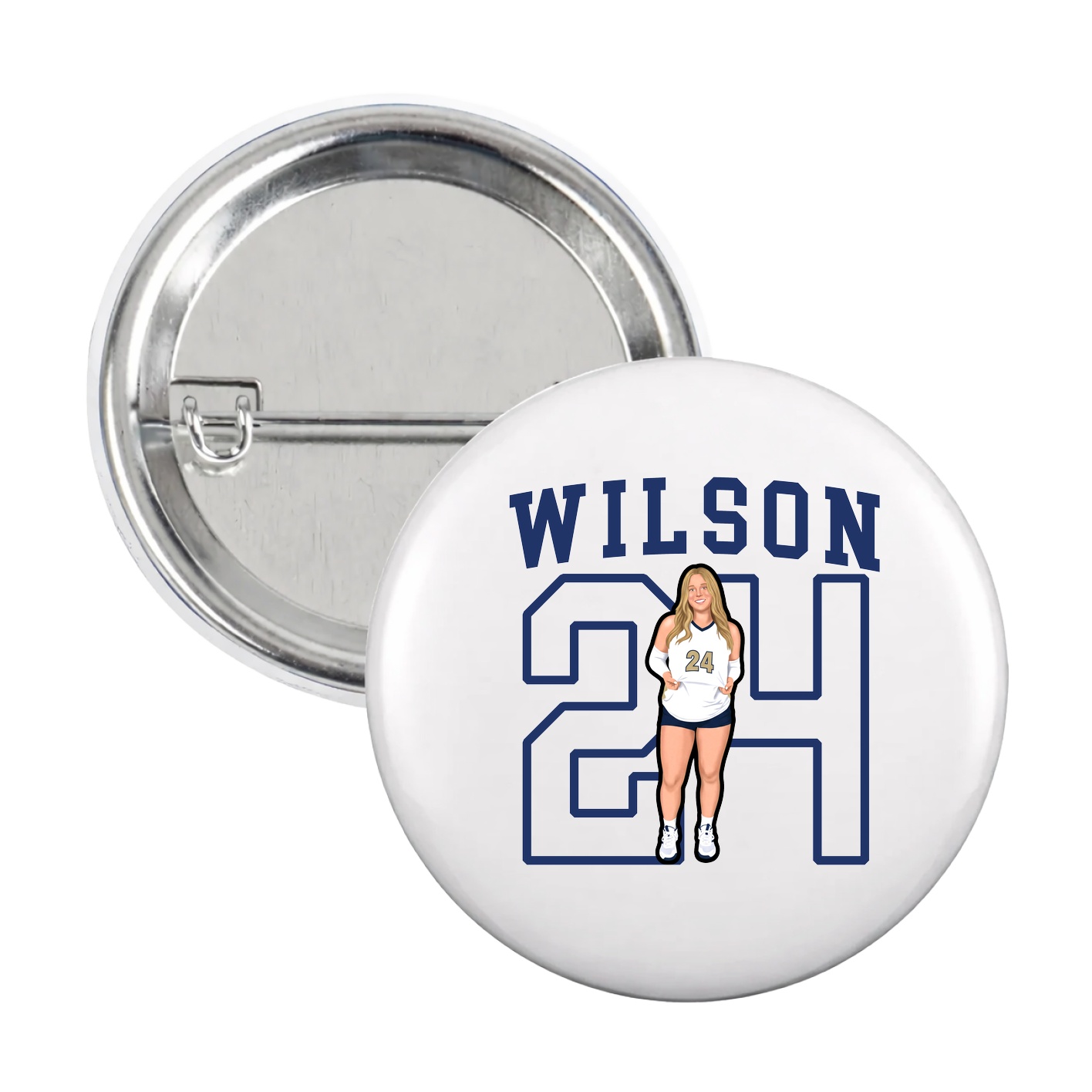 Game Day Button — Shirsey in White