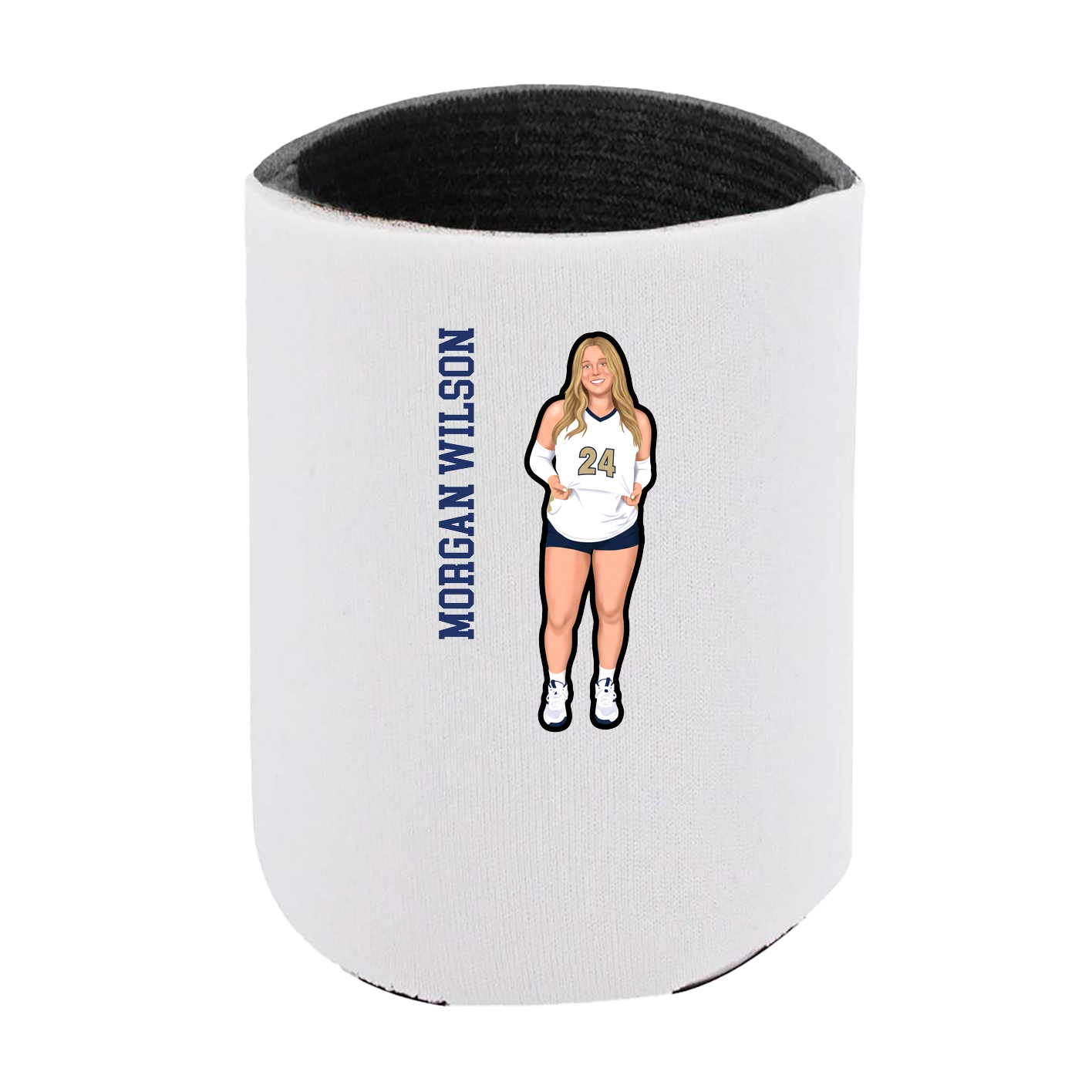 Can Holder — Name Vertical in White