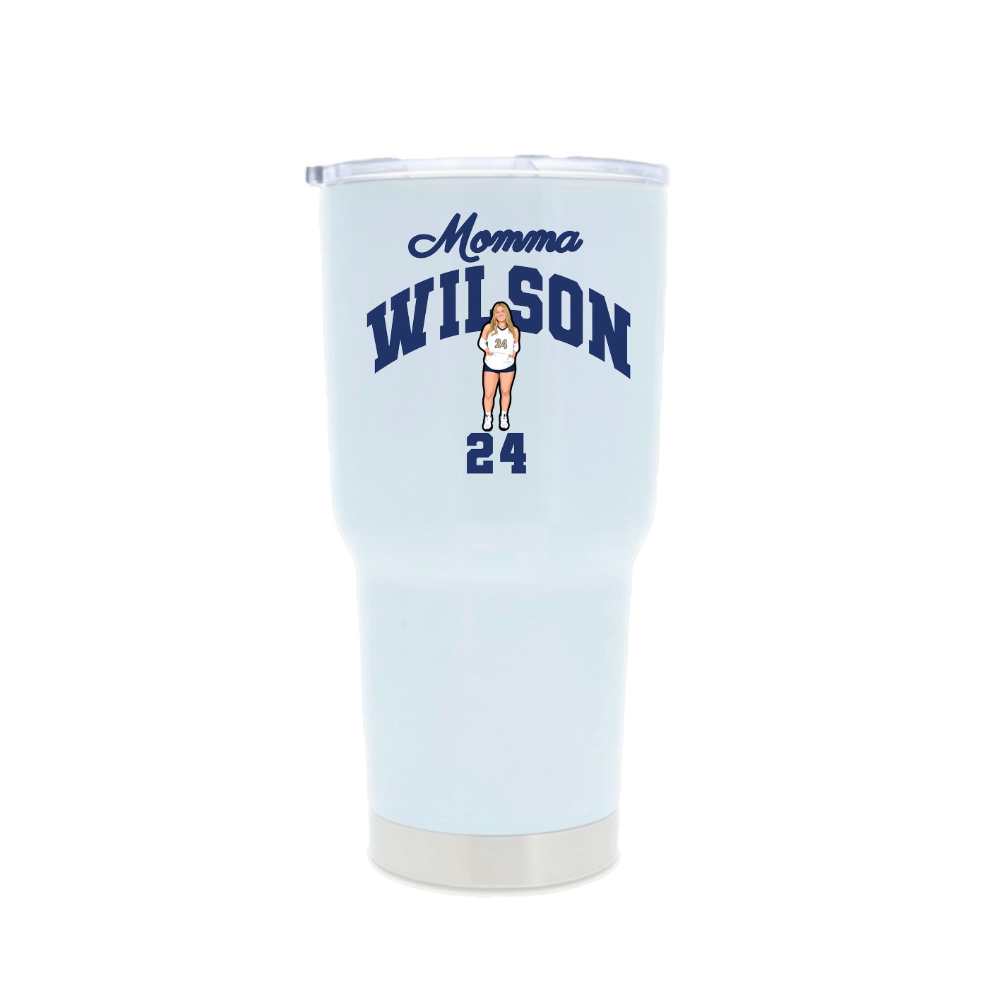 30oz Stainless Steel Tumbler — Mothers Day Arch in White