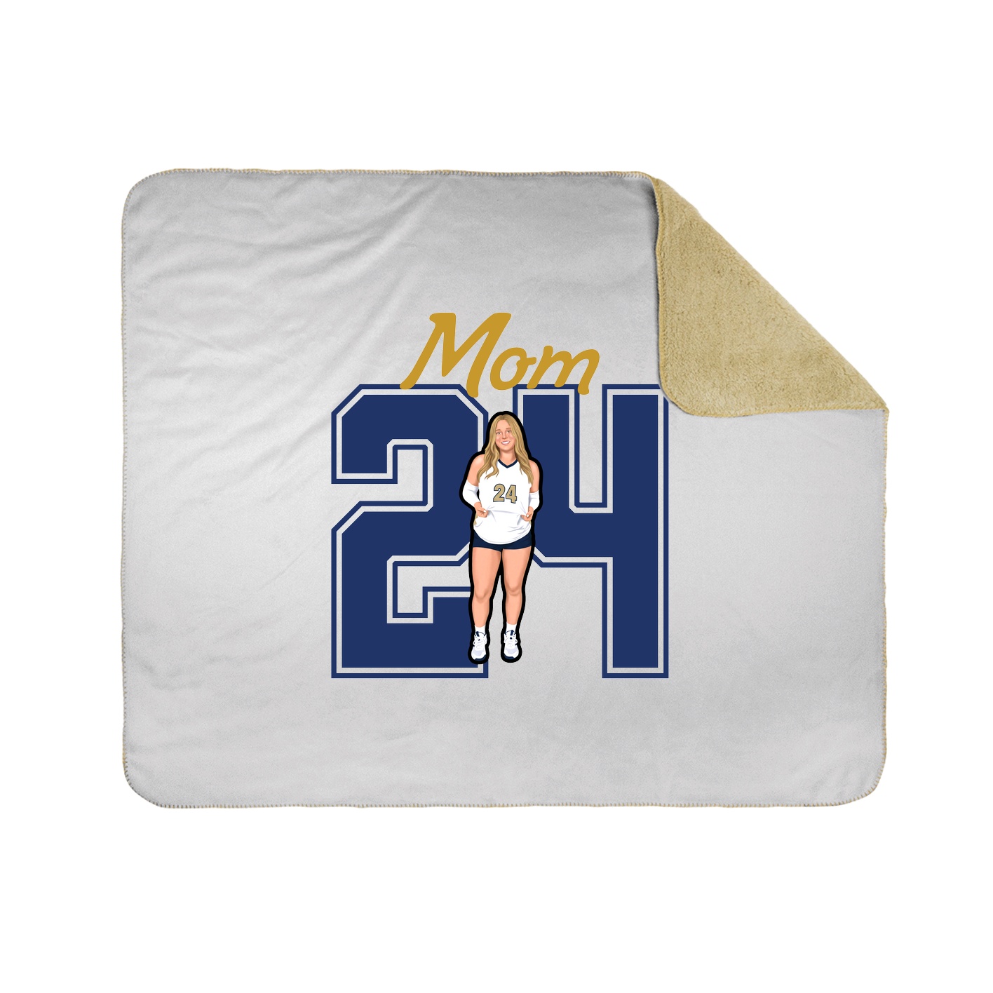 Throw Blanket — Mothers Day Shirsey in White