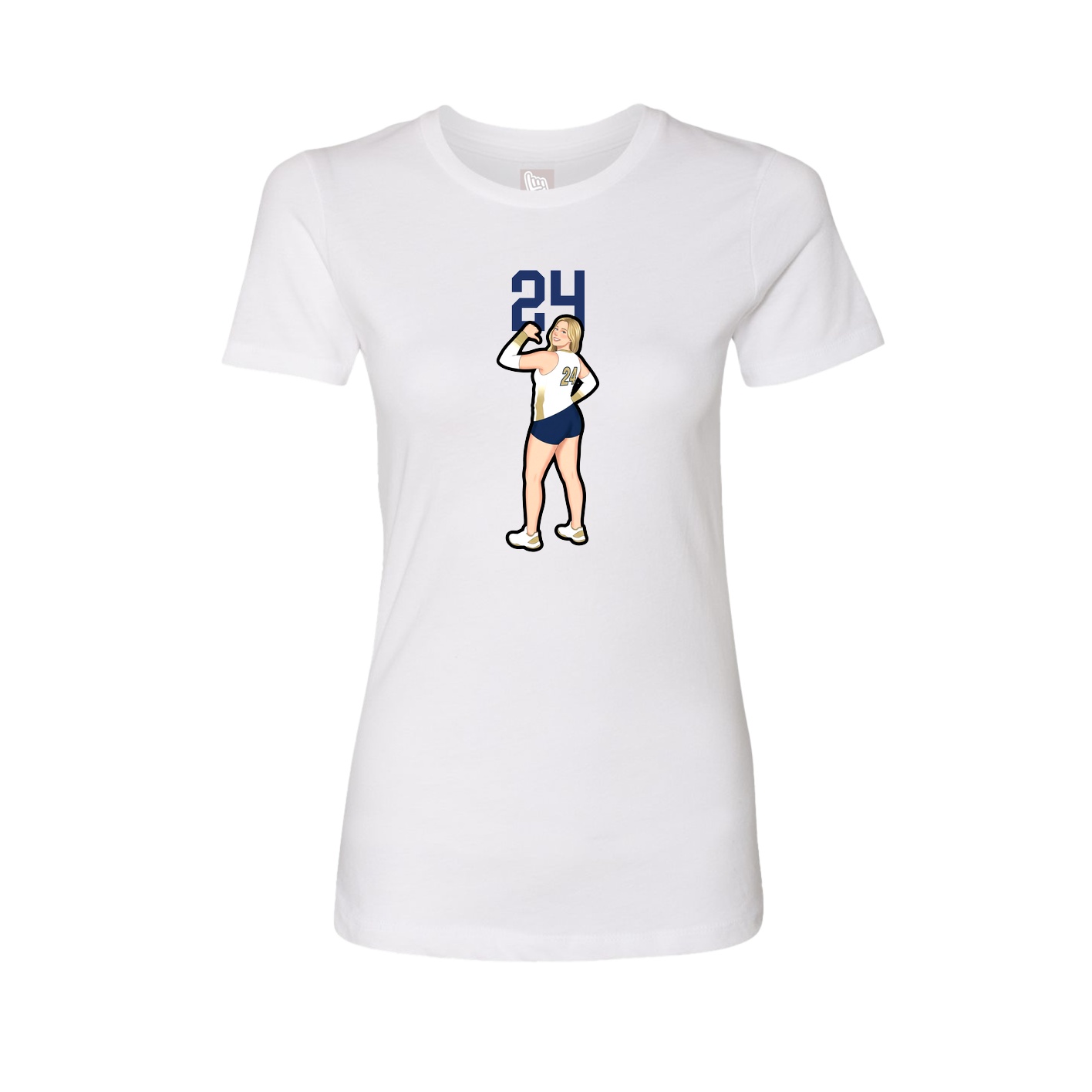 Womens Tee — Number Top in White