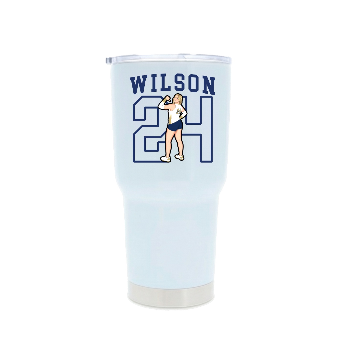 30oz Stainless Steel Tumbler — Shirsey in White