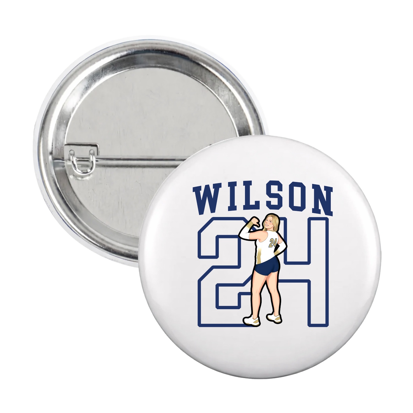 Game Day Button — Shirsey in White