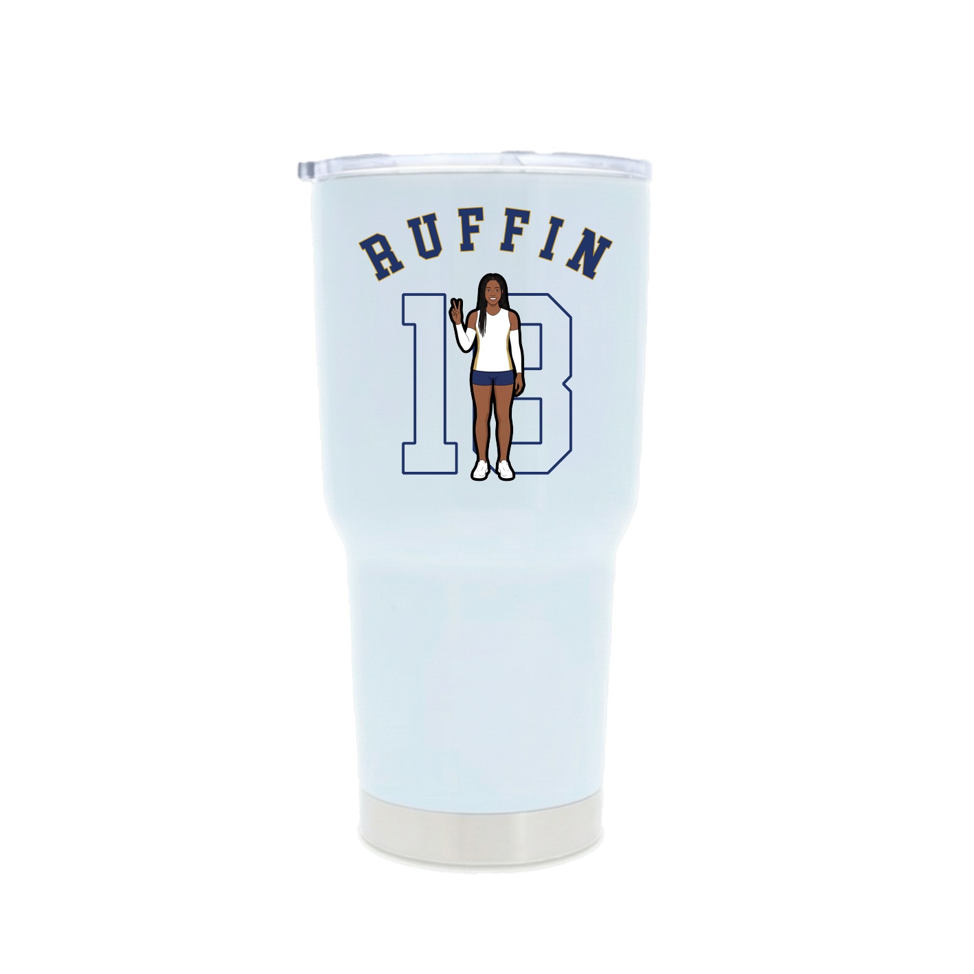 30oz Stainless Steel Tumbler — Shirsey Arch in White