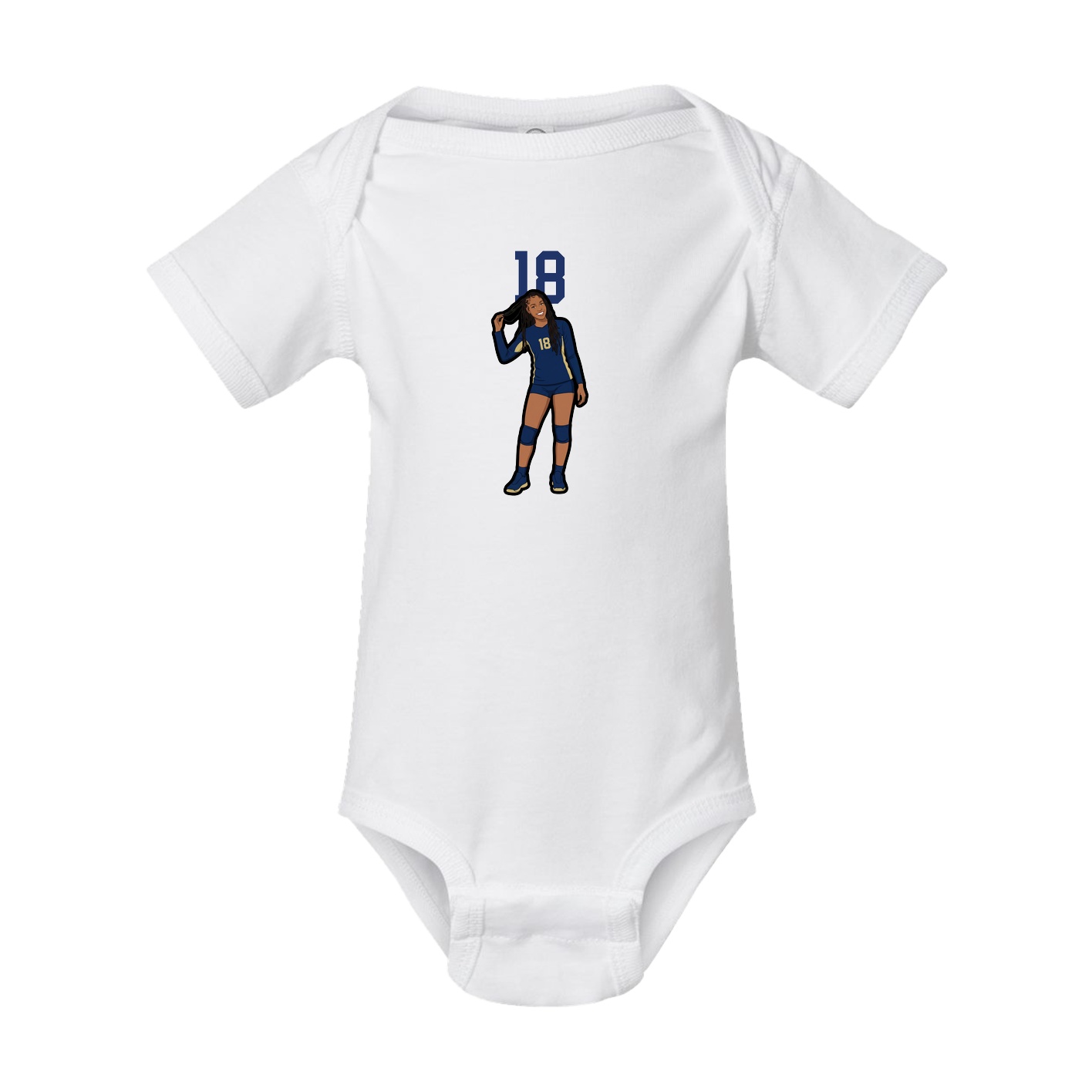 Baby Onesie — Number Top in White