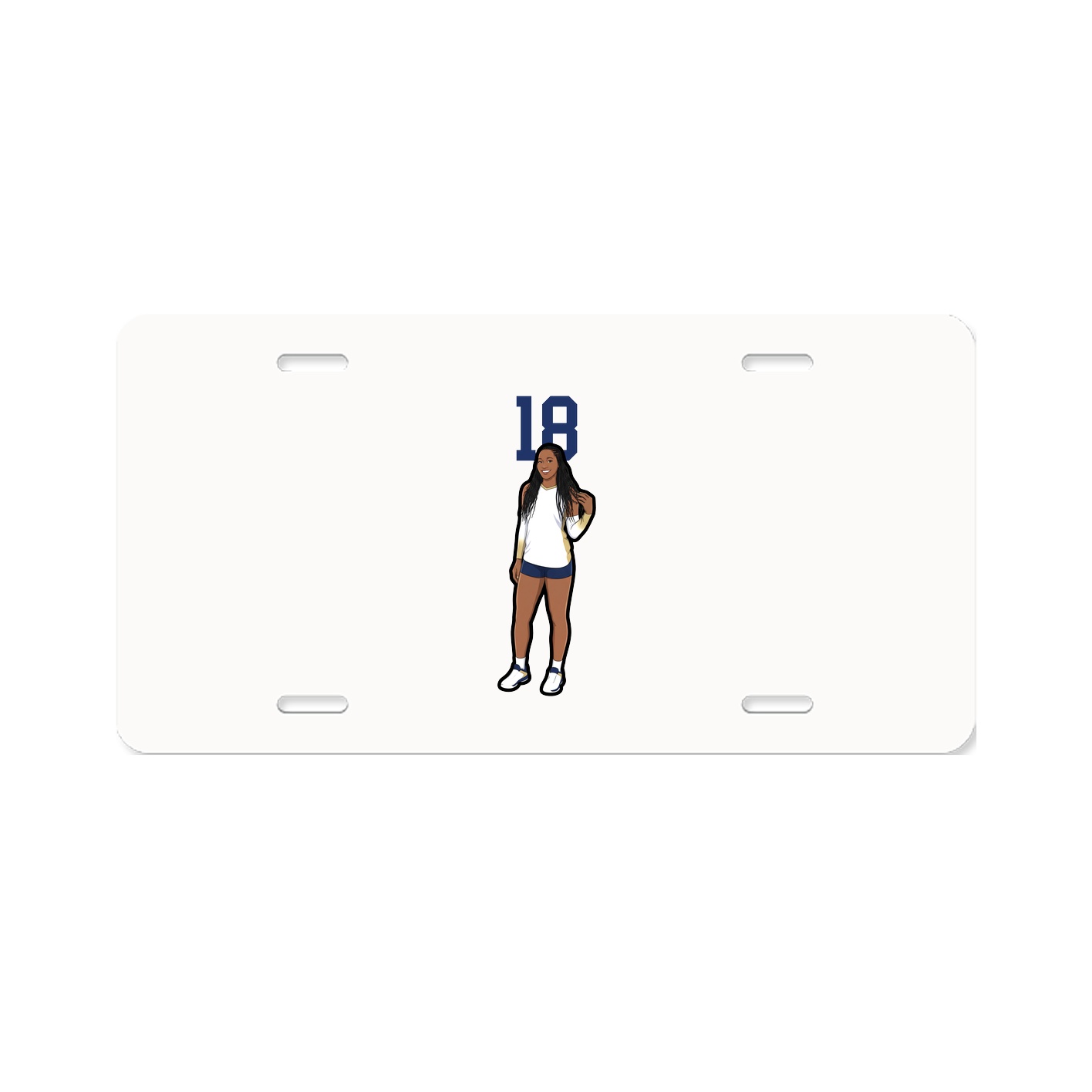 License Plate — Number Top in Classic