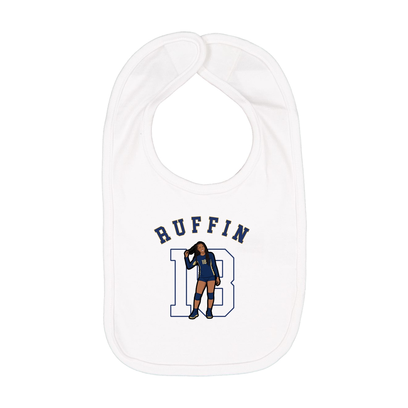Infant Bib — Shirsey Arch in White